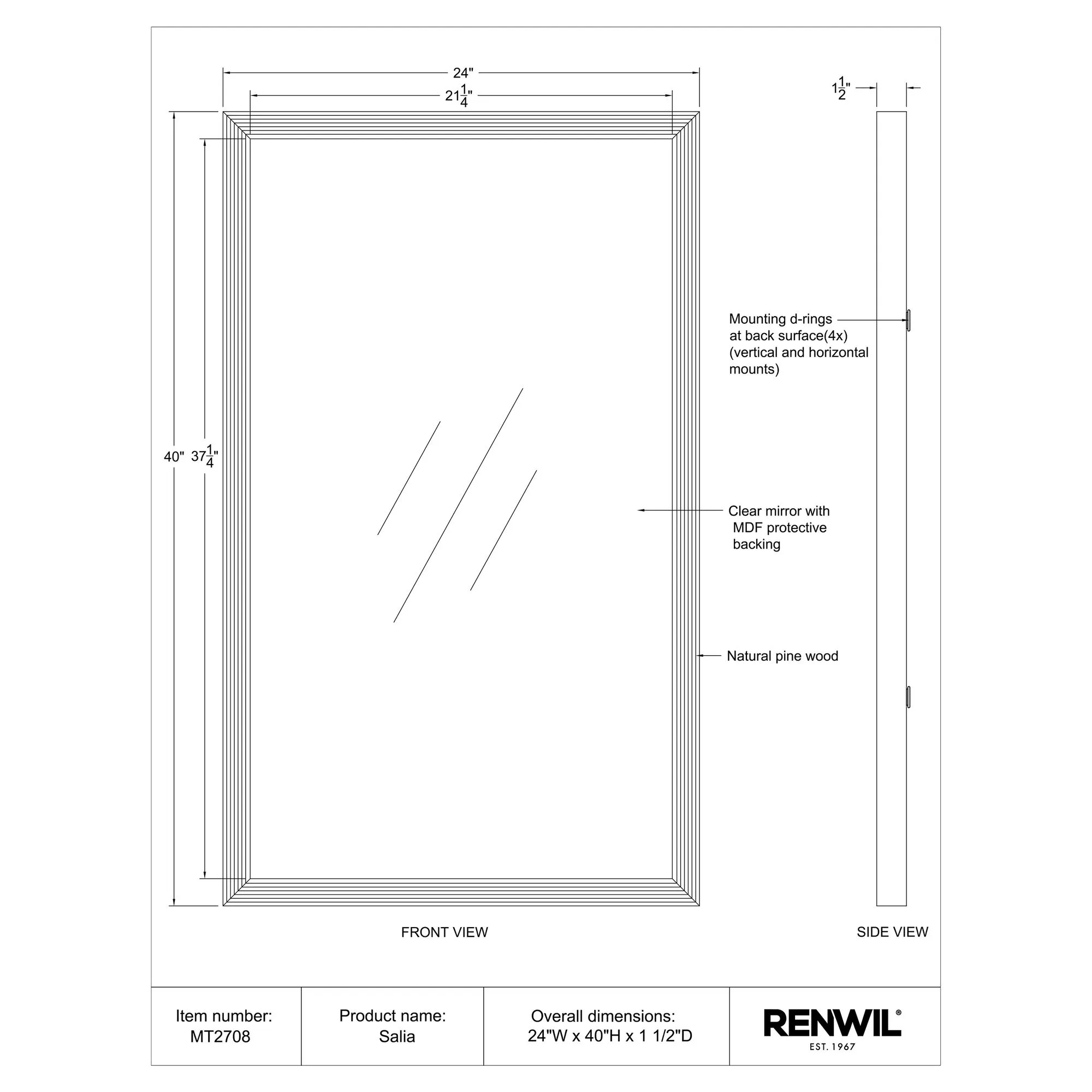 Salia Wall Mirror - Image 6