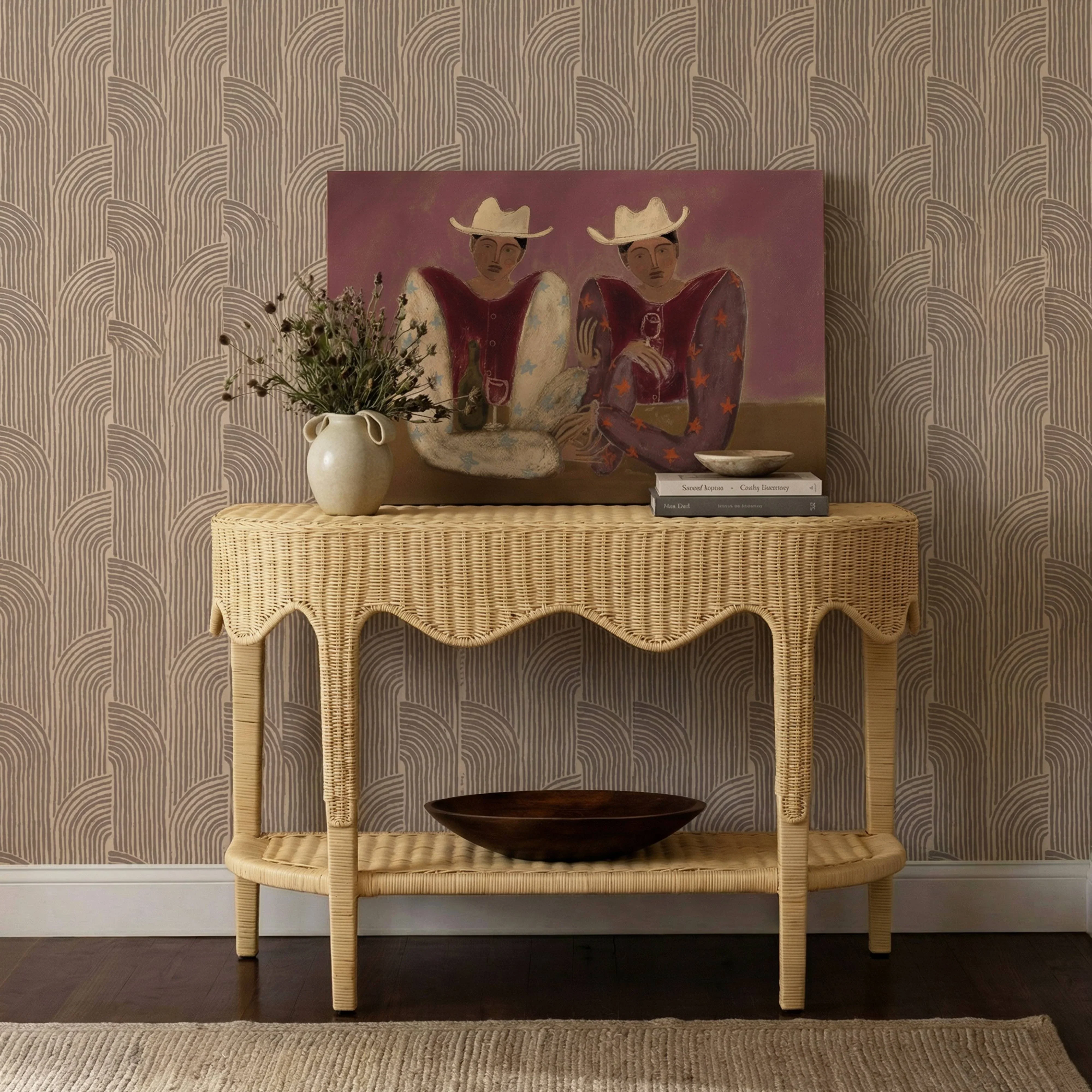 Sally 41" Natural Rattan Console Table - Image 2