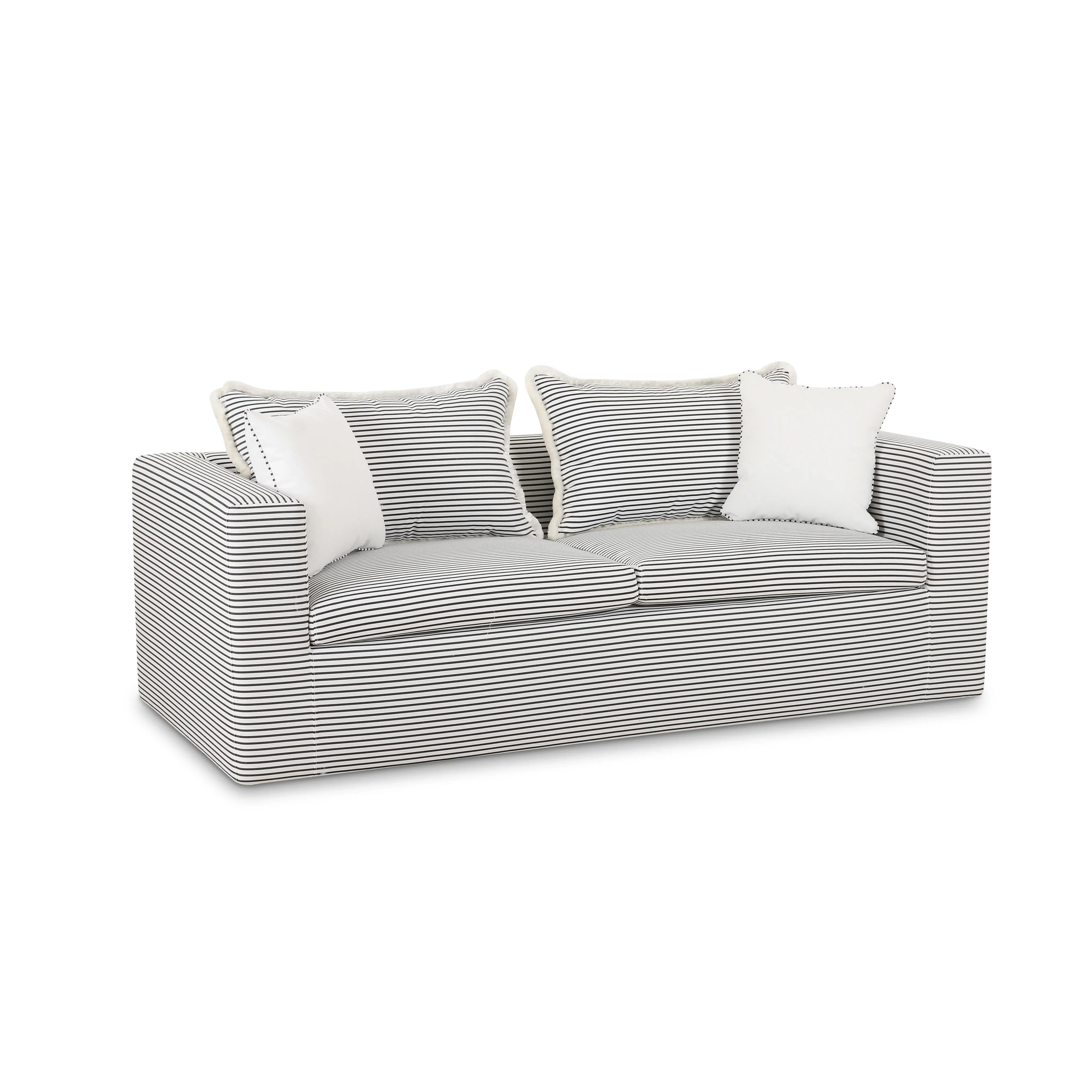 Salty 84.5" Striped Contract-Grade Indoor/Outdoor Sofa - Image 17