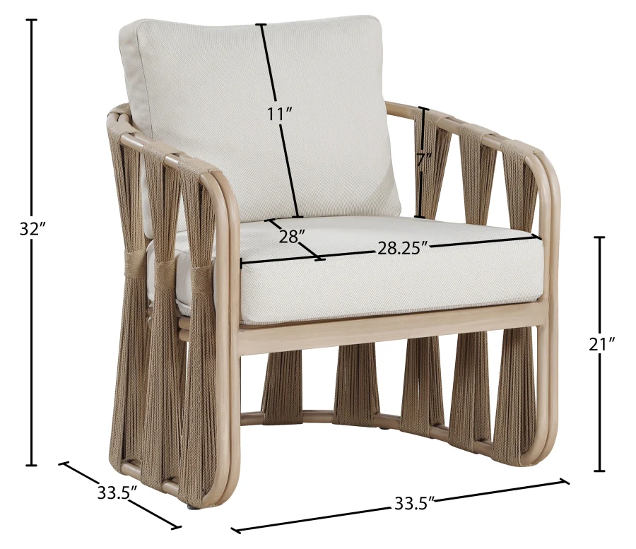 San Pietro Resilient Waterproof Fabric Upholstered Outdoor Patio Chair - Image 17