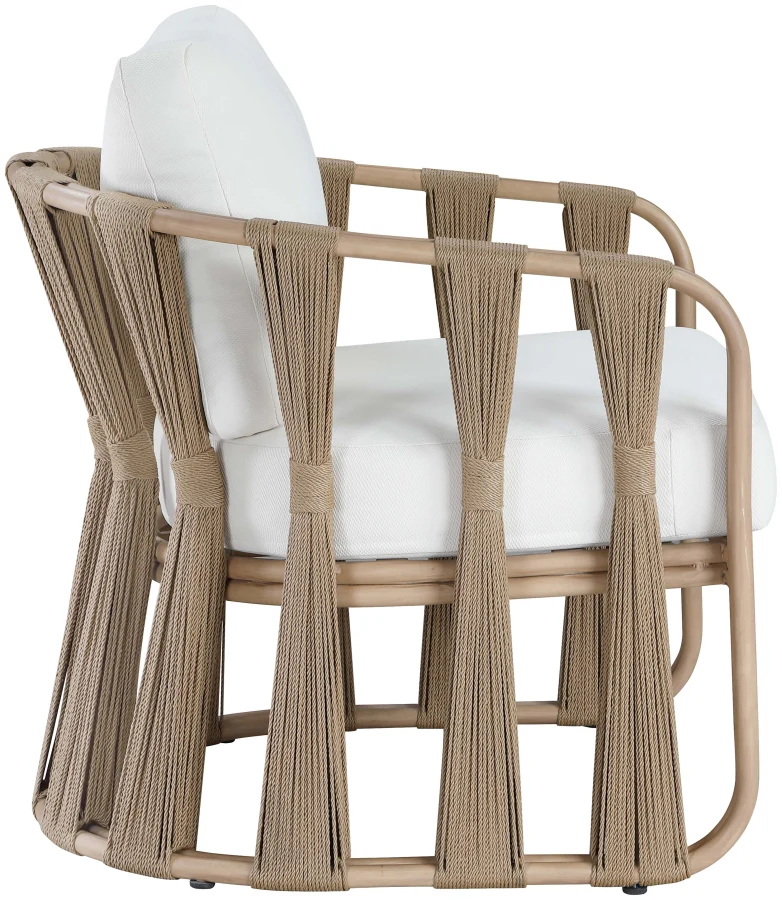 San Pietro Resilient Waterproof Fabric Upholstered Outdoor Patio Chair - Image 4