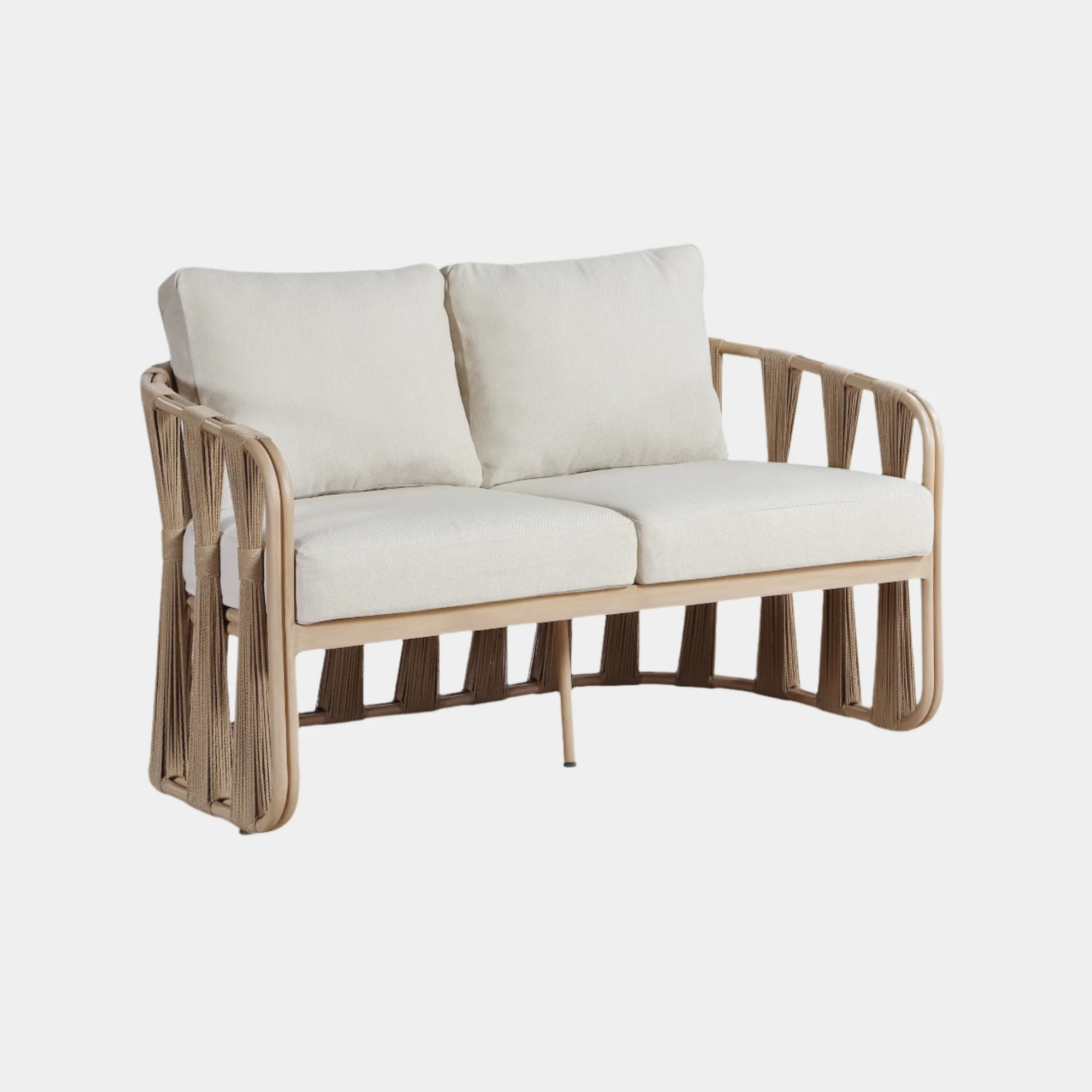 San Pietro Resilient Waterproof Fabric Upholstered Outdoor Patio Loveseat - Image 10