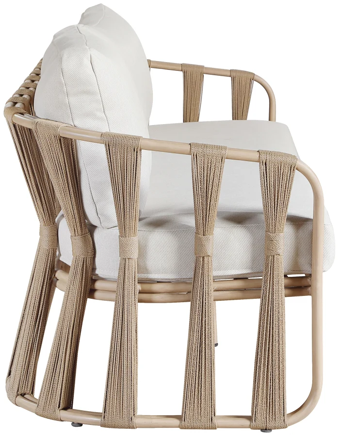 San Pietro Resilient Waterproof Fabric Upholstered Outdoor Patio Loveseat - Image 13