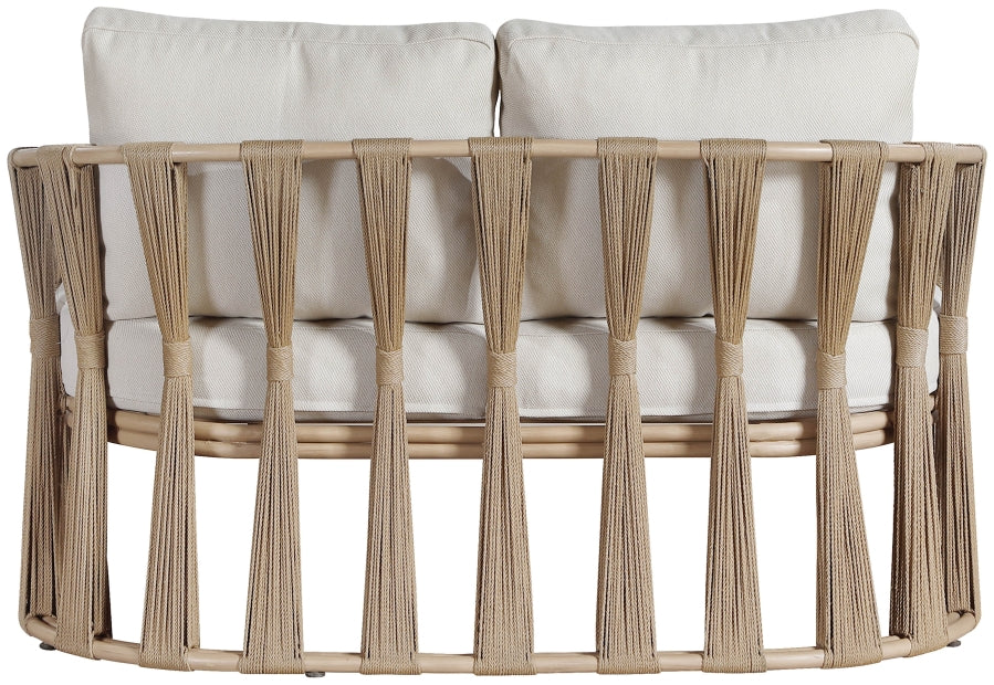 San Pietro Resilient Waterproof Fabric Upholstered Outdoor Patio Loveseat - Image 14
