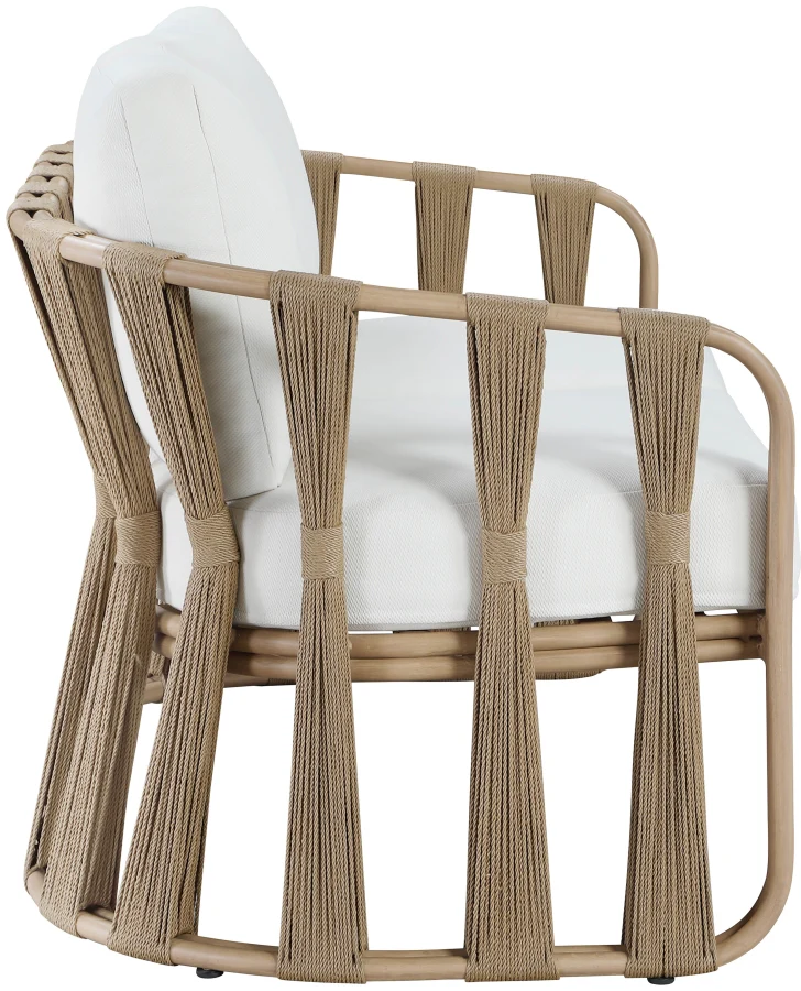 San Pietro Resilient Waterproof Fabric Upholstered Outdoor Patio Loveseat - Image 4