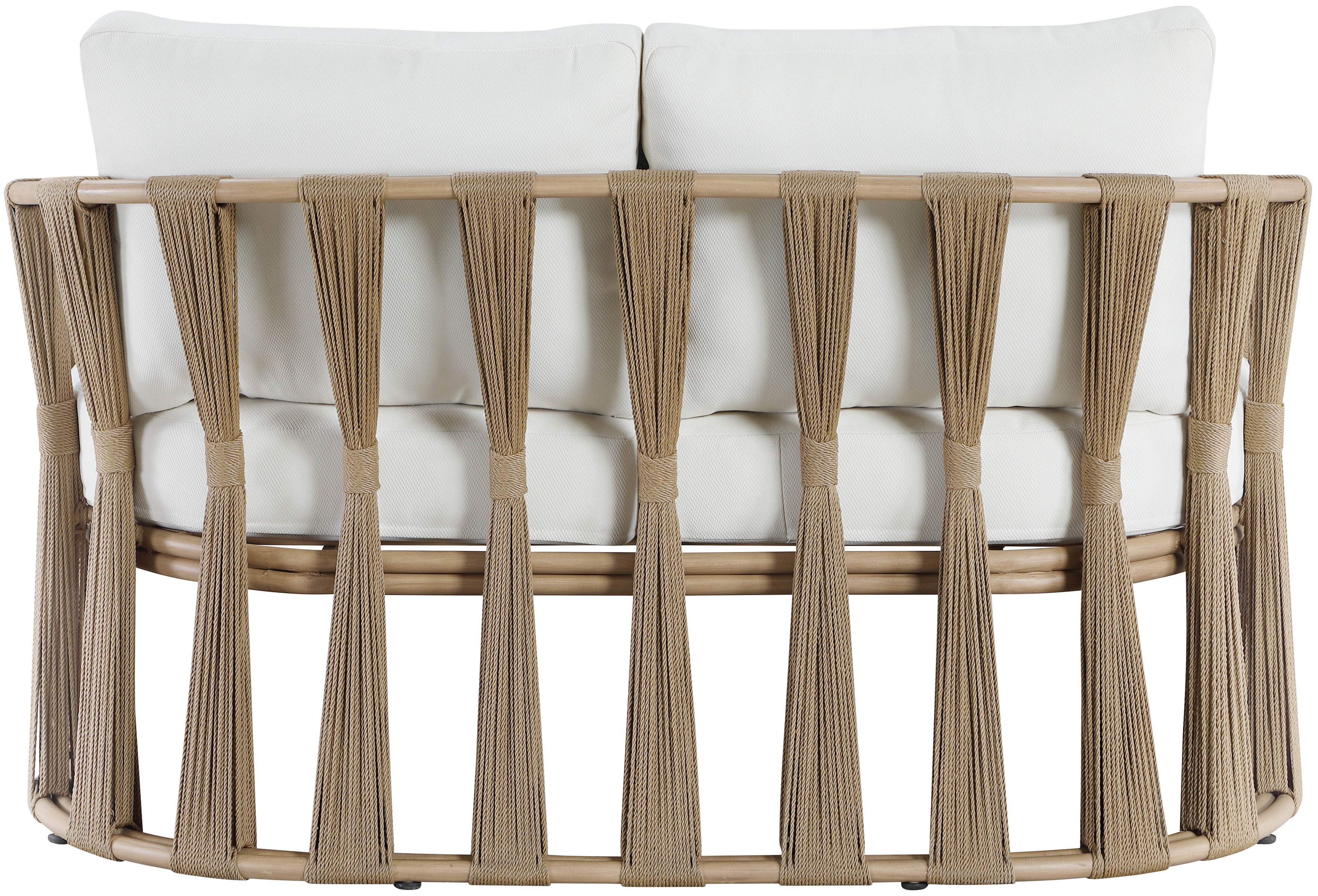 San Pietro Resilient Waterproof Fabric Upholstered Outdoor Patio Loveseat - Image 5