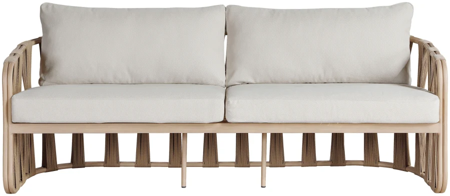 San Pietro Resilient Waterproof Fabric Upholstered Outdoor Patio Sofa - Image 12