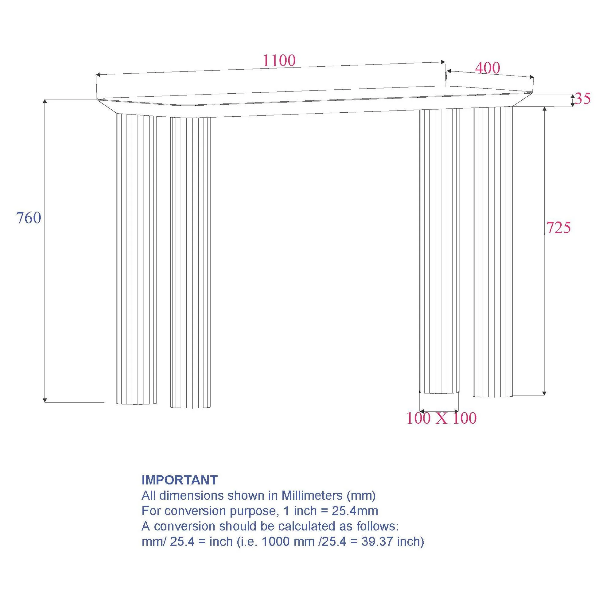 Sangra Console Table in Black - Image 8