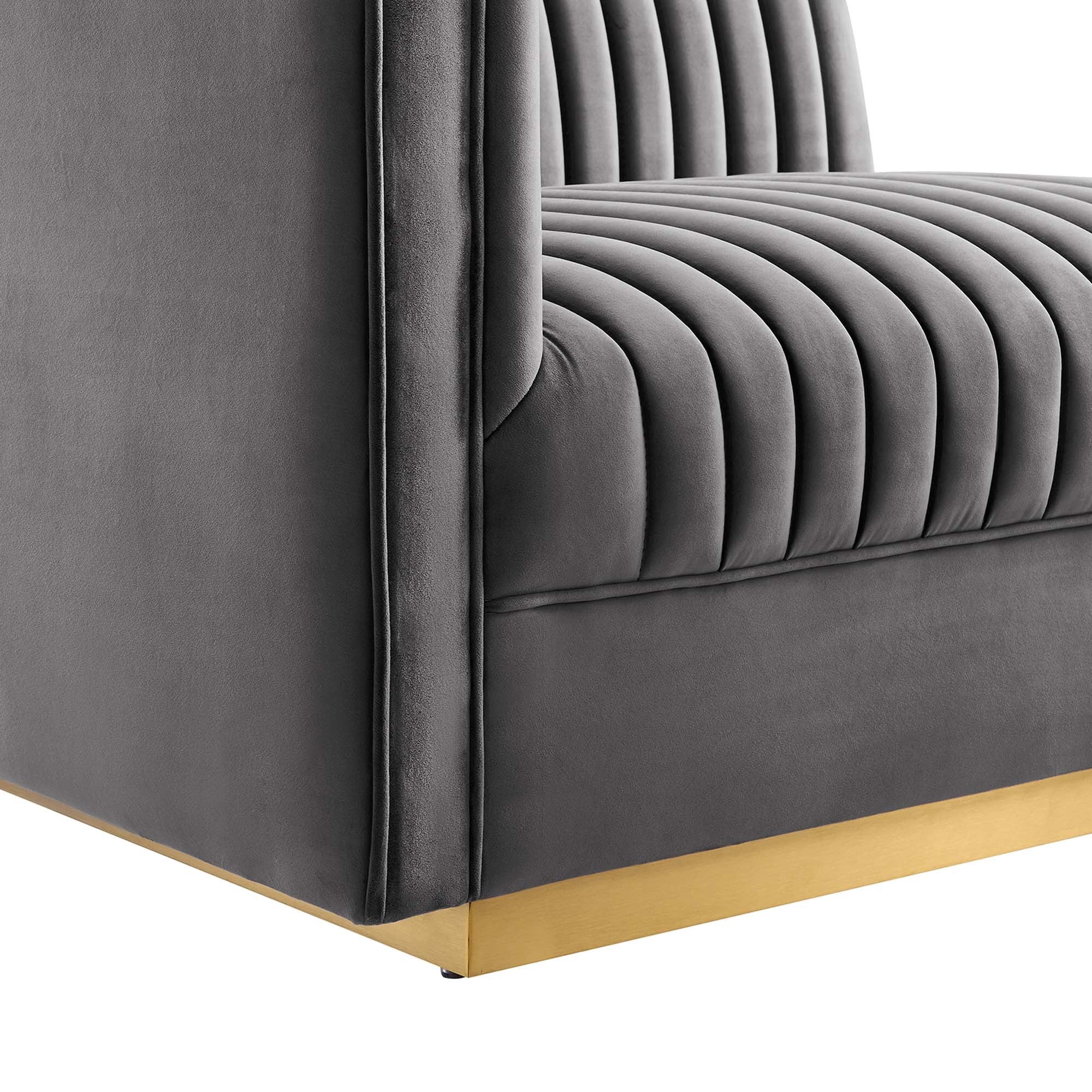 Sanguine 4-Piece Channel Tufted Performance Velvet Modular Sectional Sofa - Image 23