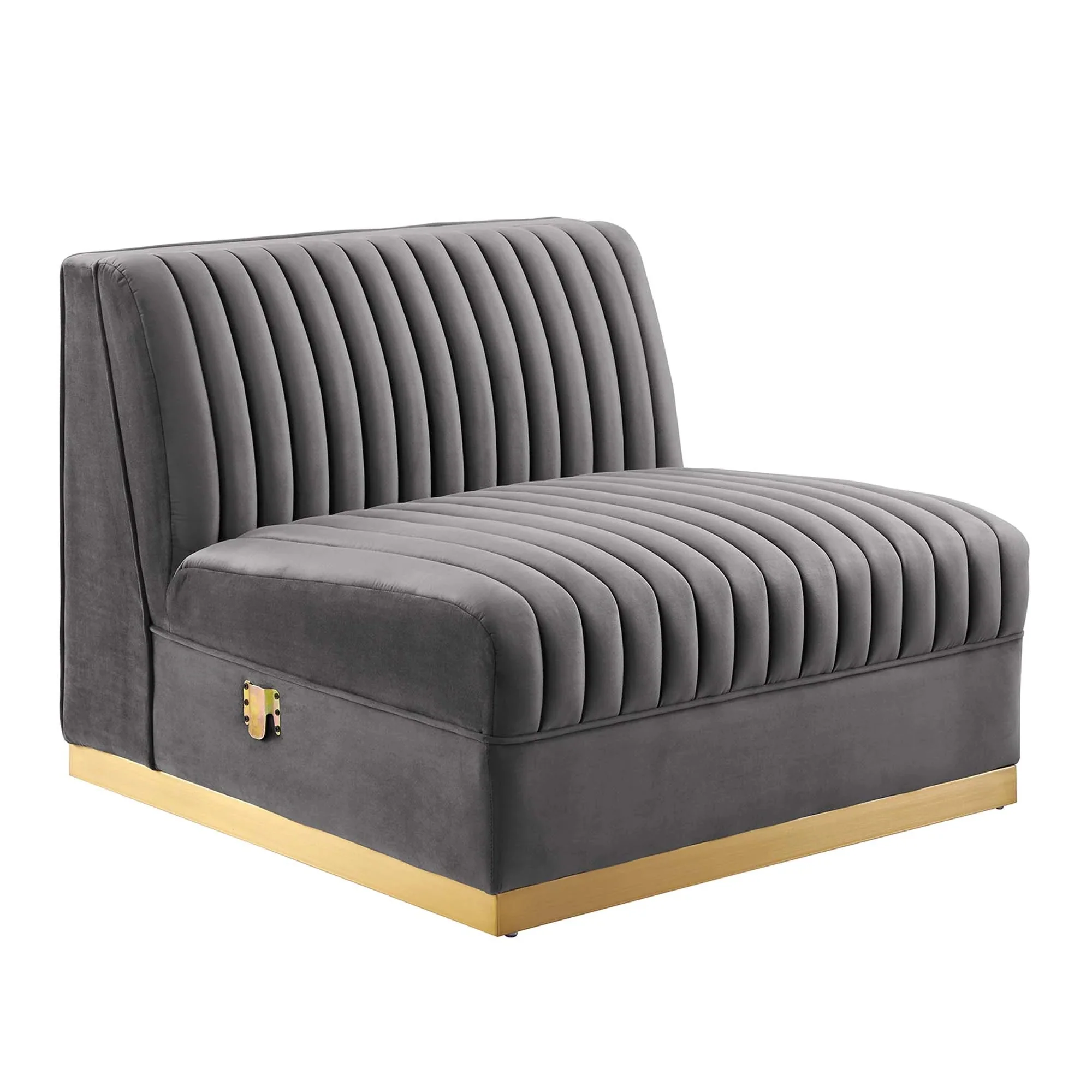 Sanguine 4-Piece Channel Tufted Performance Velvet Modular Sectional Sofa - Image 24
