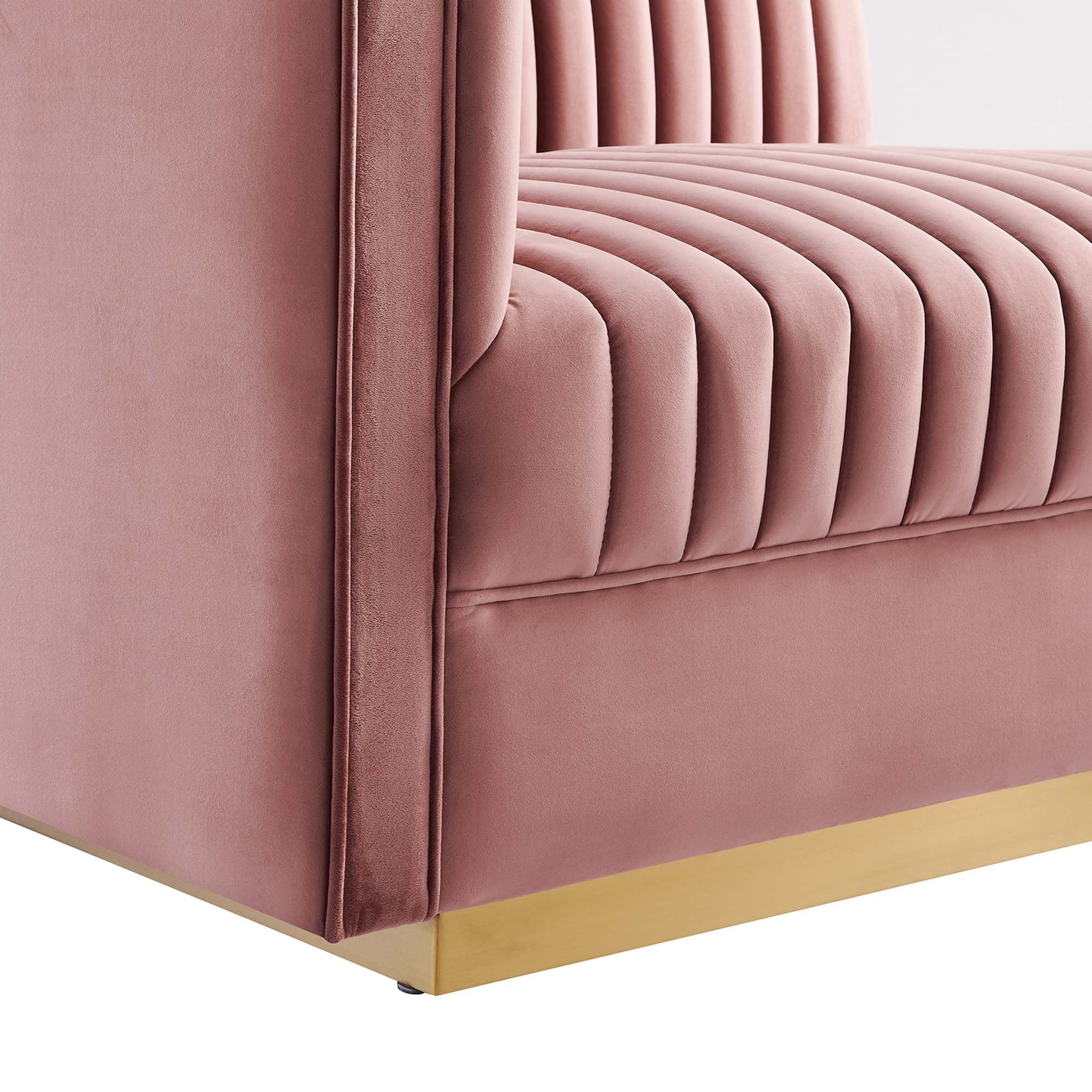 Sanguine Channel Tufted Performance Velvet 3-Seat Modular Sectional Sofa - Image 10