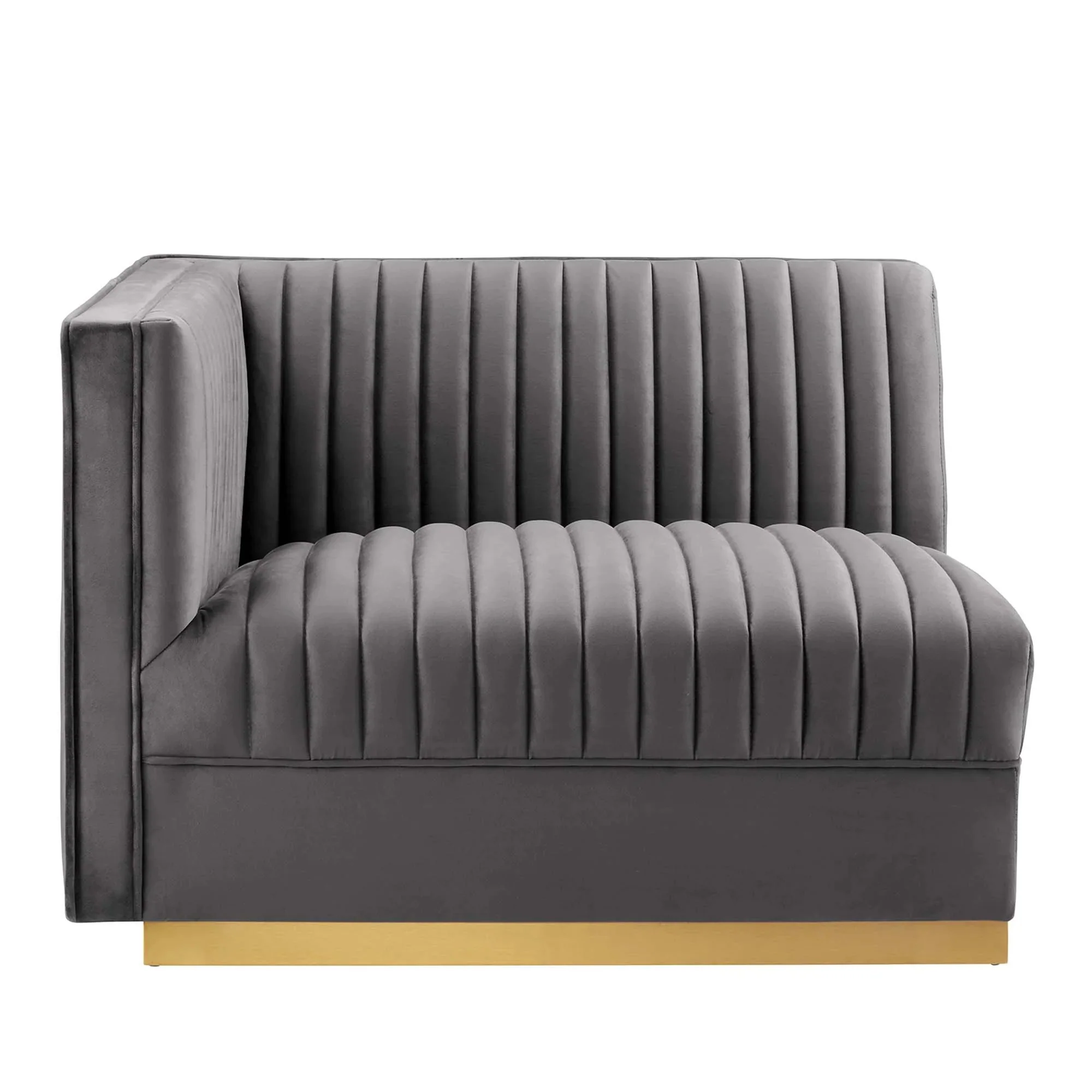 Sanguine Channel Tufted Performance Velvet 3-Seat Modular Sectional Sofa - Image 16