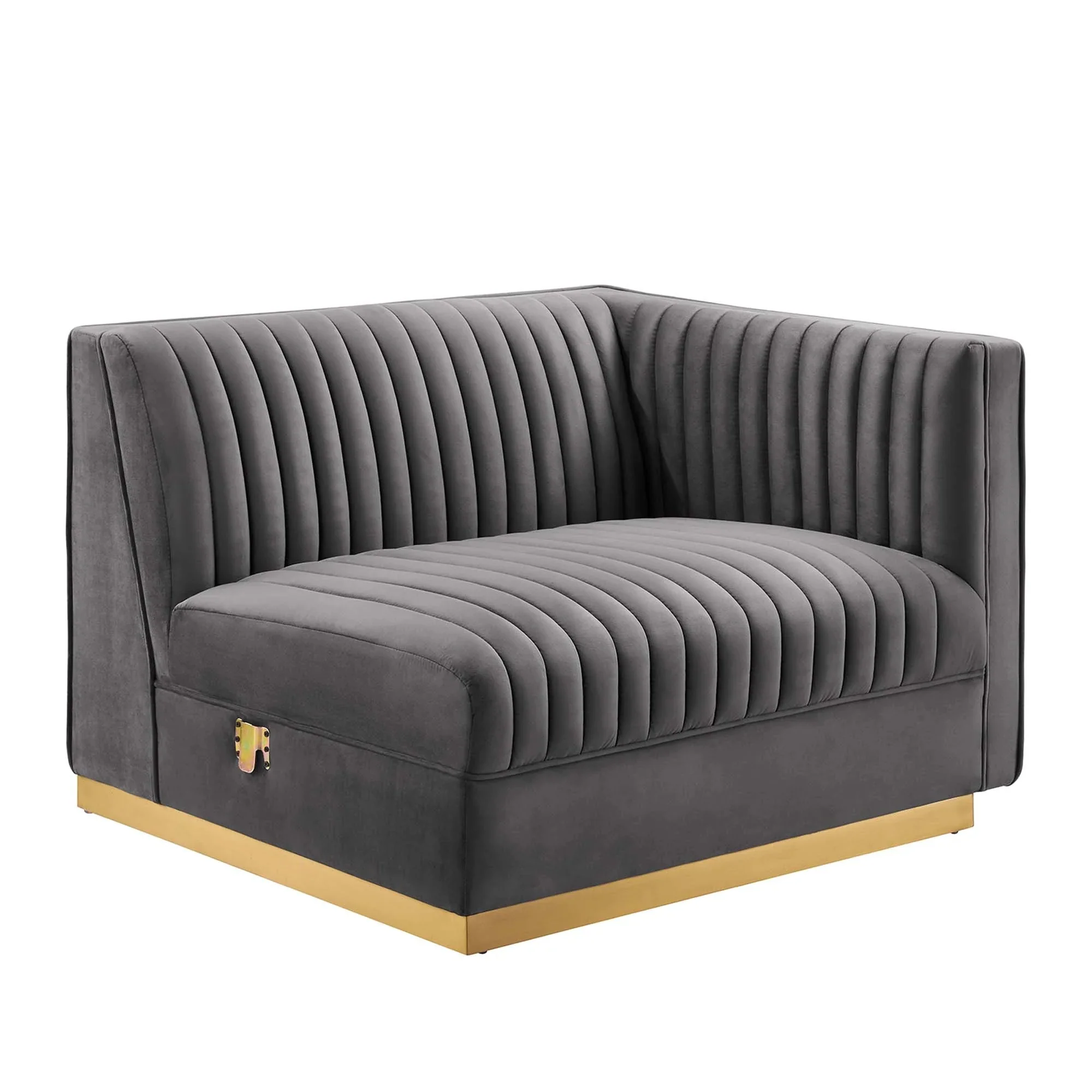 Sanguine Channel Tufted Performance Velvet 3-Seat Modular Sectional Sofa - Image 19