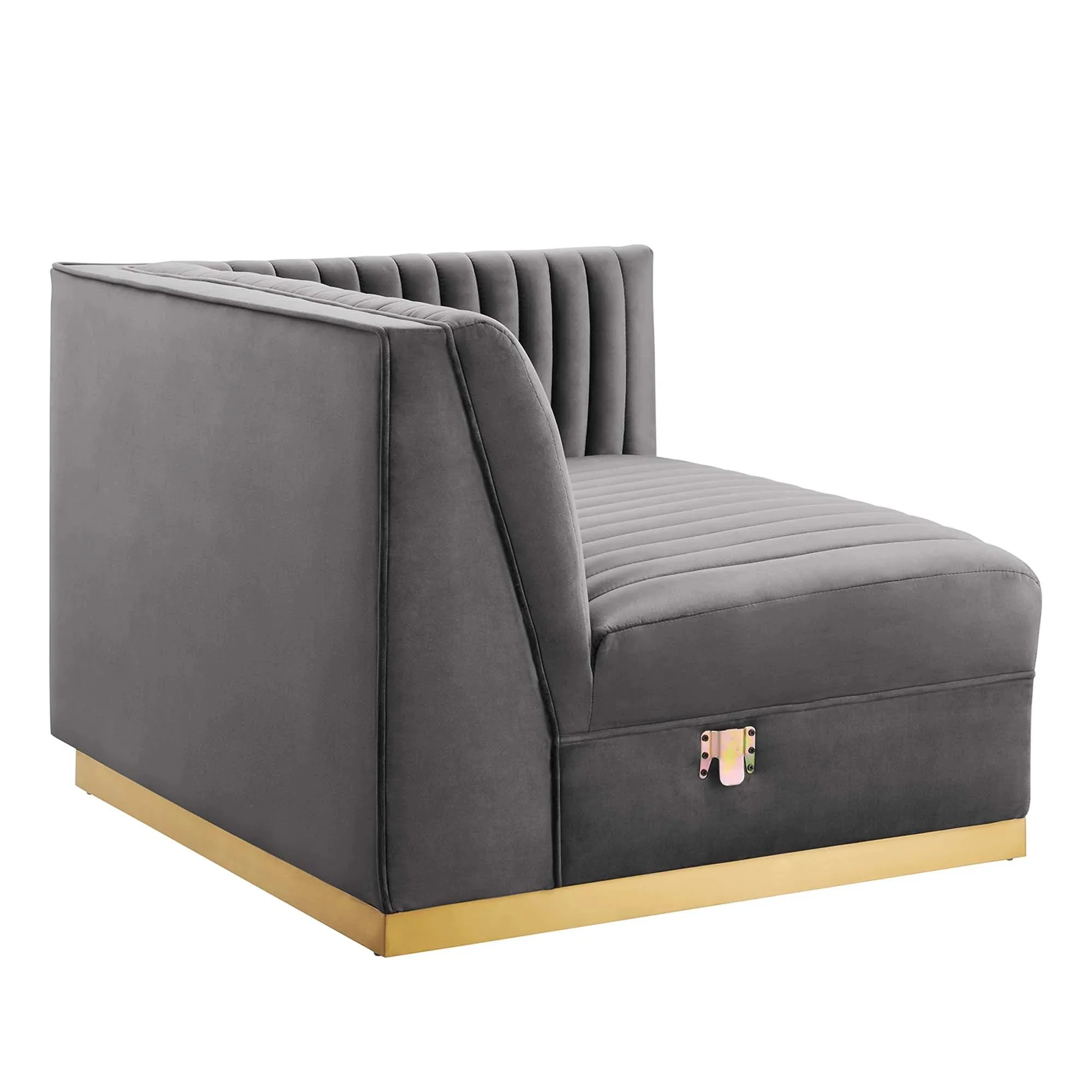 Sanguine Channel Tufted Performance Velvet 3-Seat Modular Sectional Sofa - Image 21