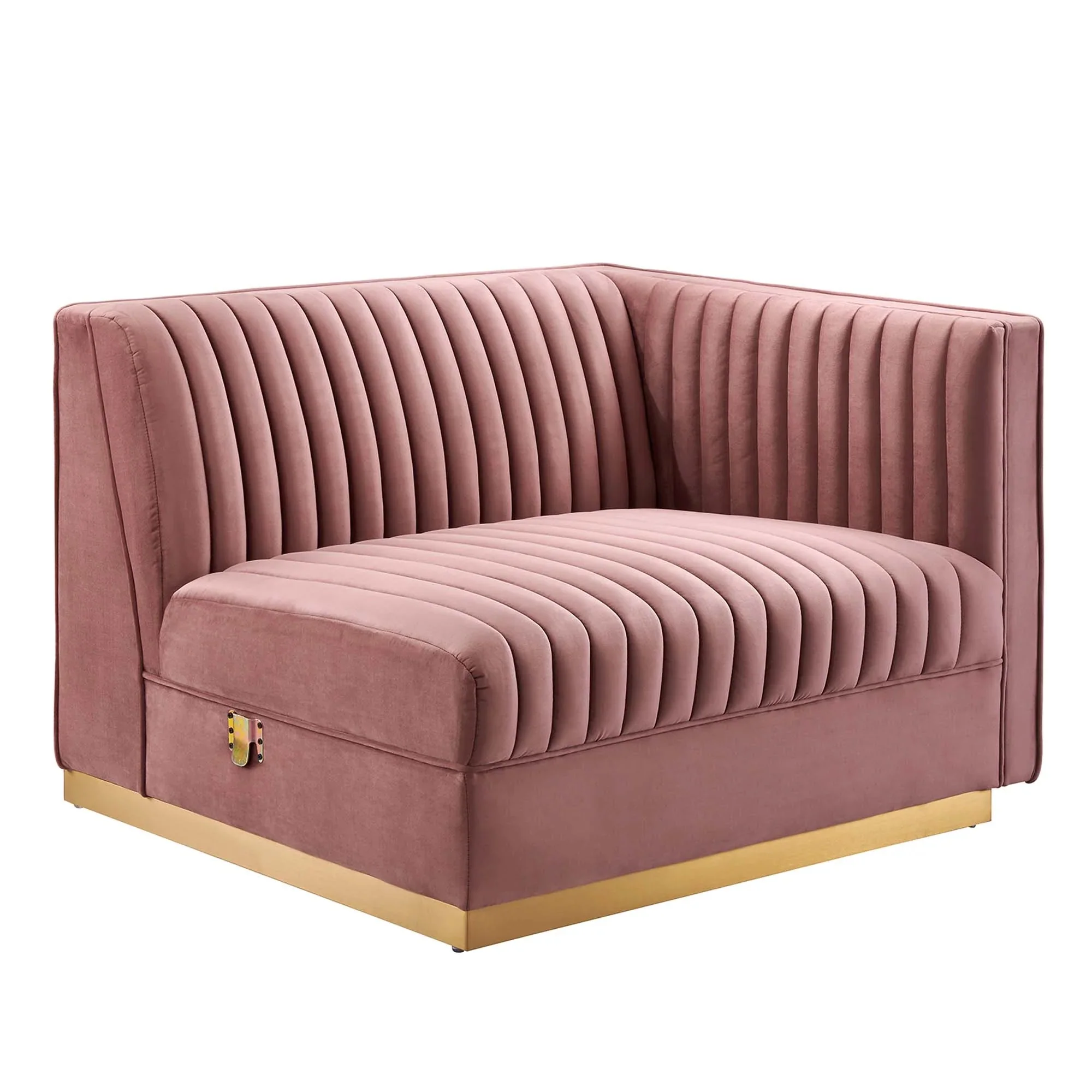 Sanguine Channel Tufted Performance Velvet 3-Seat Modular Sectional Sofa - Image 5