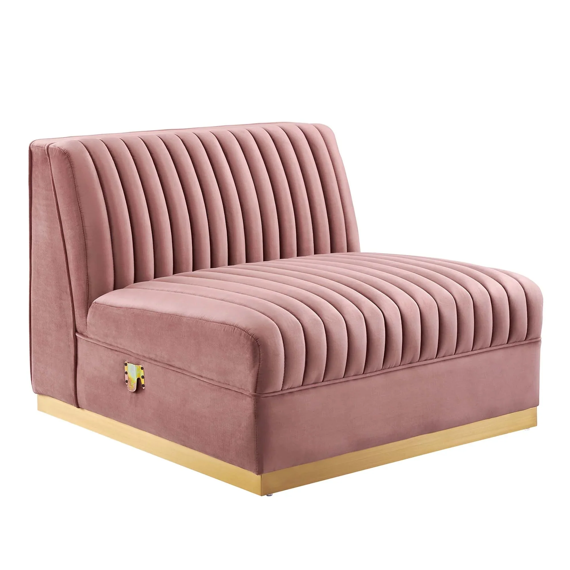 Sanguine Channel Tufted Performance Velvet 3-Seat Modular Sectional Sofa - Image 6