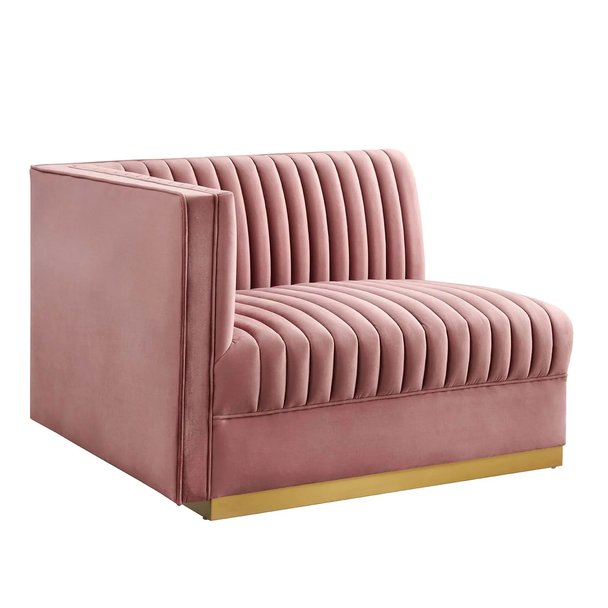 Sanguine Channel Tufted Performance Velvet 4-Seat Modular Sectional Sofa - Image 6