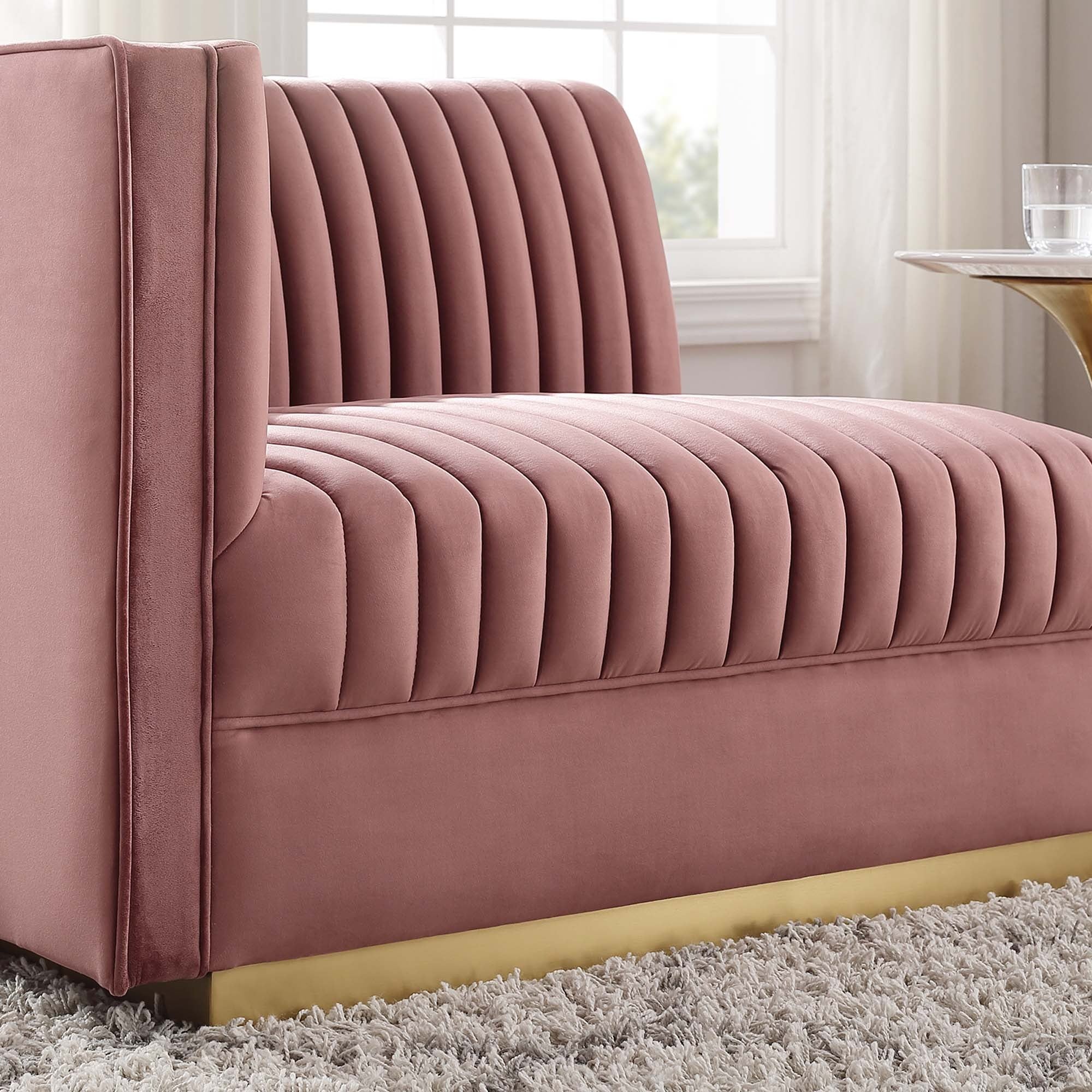 Sanguine Channel Tufted Performance Velvet Modular Sectional Sofa Left-Arm Chair - Image 12