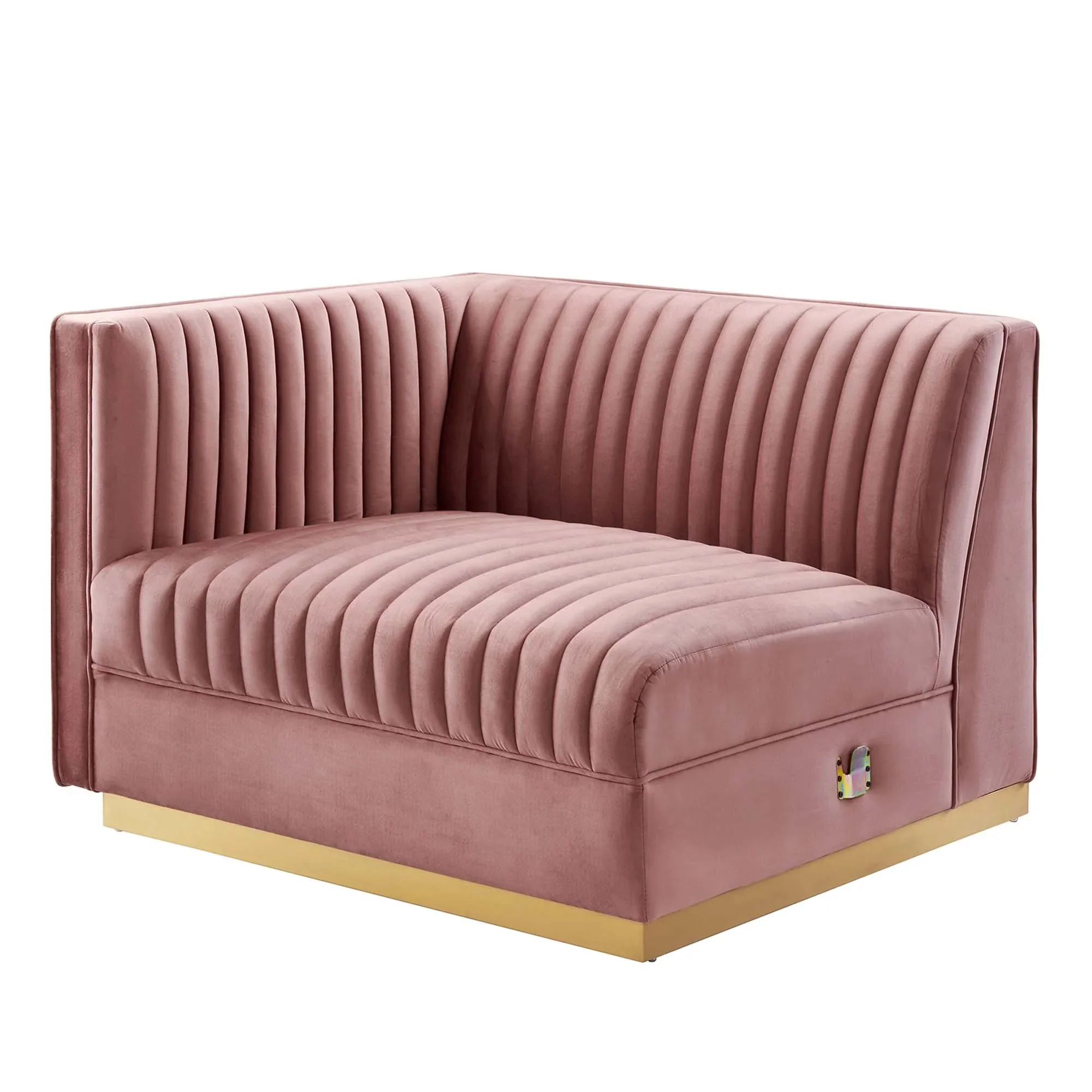 Sanguine Channel Tufted Performance Velvet Modular Sectional Sofa Left-Arm Chair - Image 13