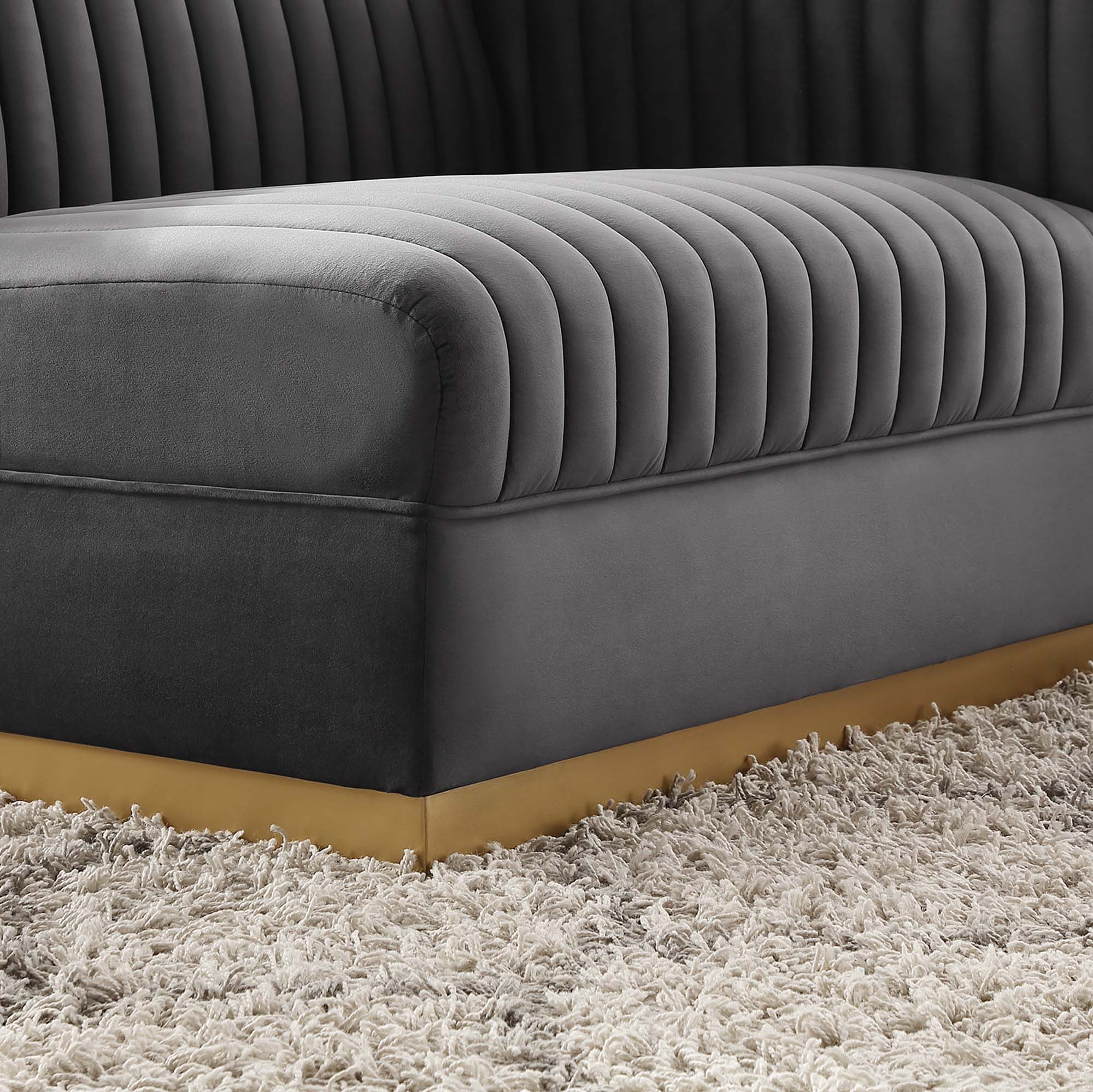Sanguine Channel Tufted Performance Velvet Modular Sectional Sofa Right-Arm Chair - Image 11