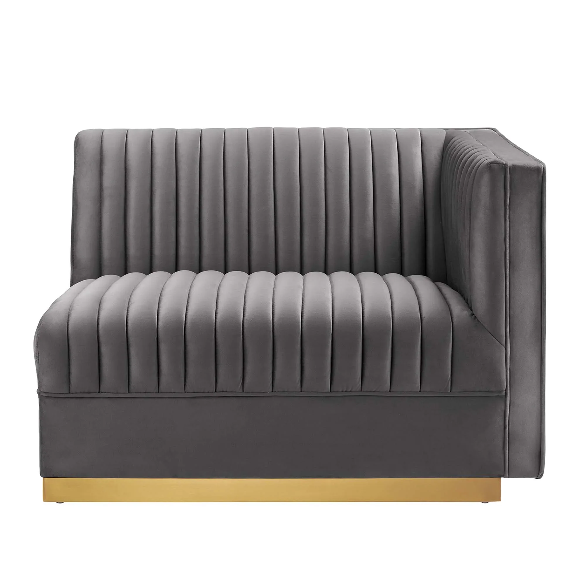 Sanguine Channel Tufted Performance Velvet Modular Sectional Sofa Right-Arm Chair - Image 14