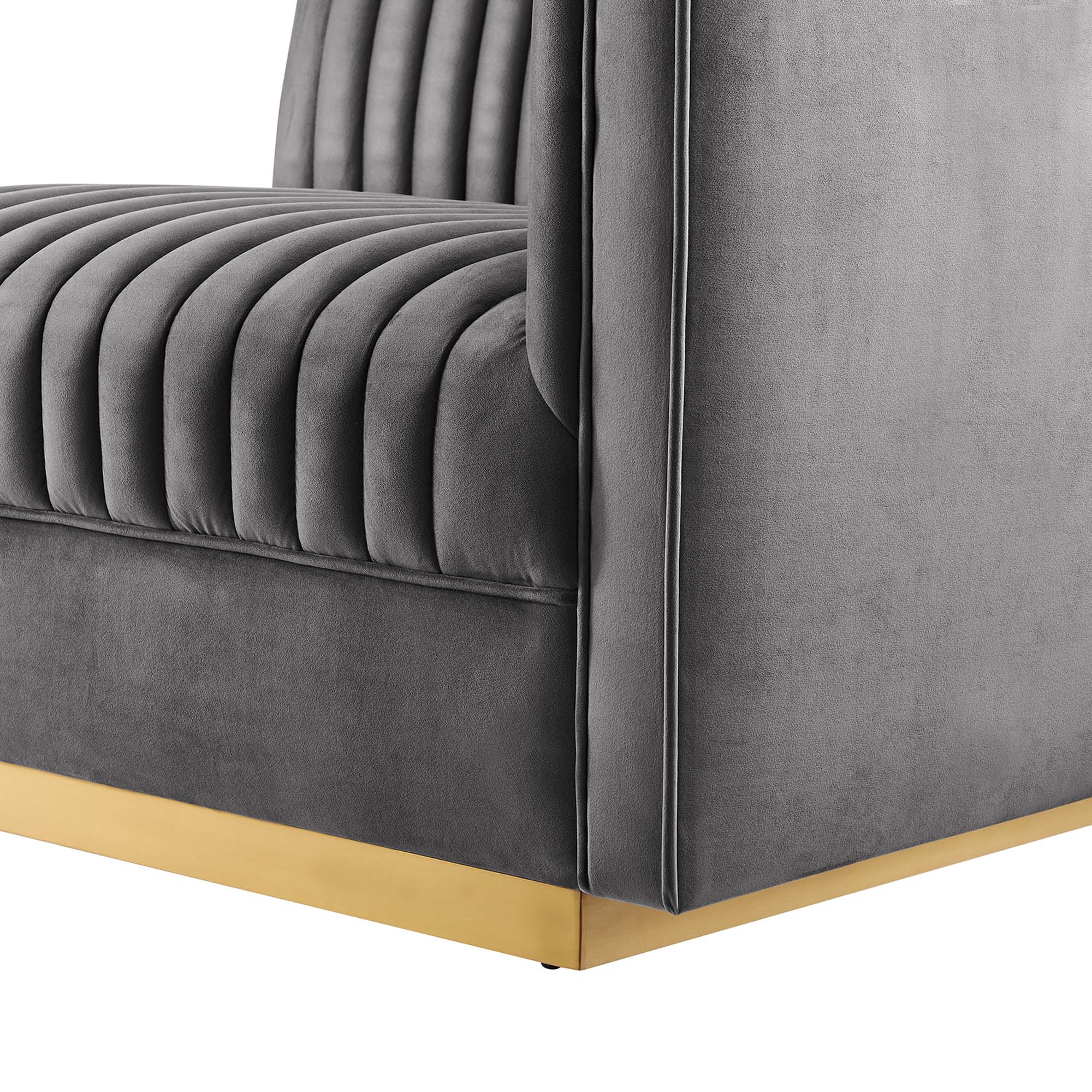 Sanguine Channel Tufted Performance Velvet Modular Sectional Sofa Right-Arm Chair - Image 15