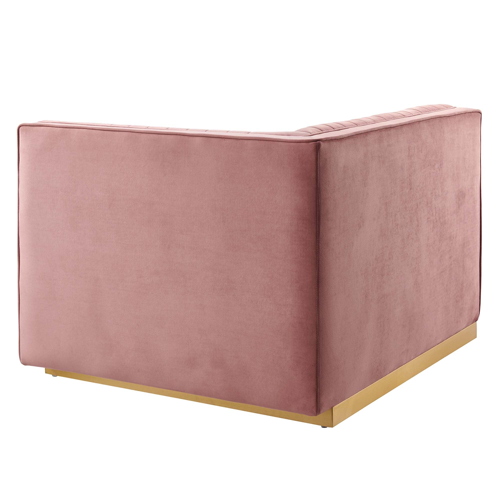 Sanguine Channel Tufted Performance Velvet Modular Sectional Sofa Right-Arm Chair - Image 5
