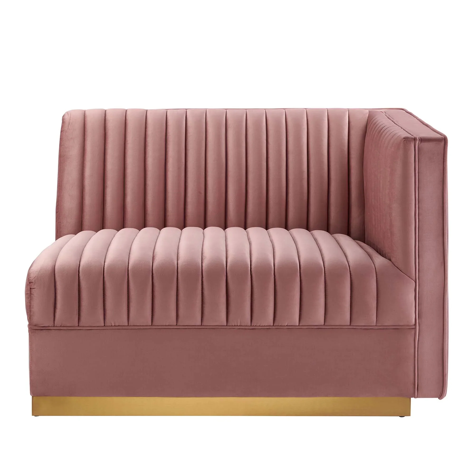 Sanguine Channel Tufted Performance Velvet Modular Sectional Sofa Right-Arm Chair - Image 6
