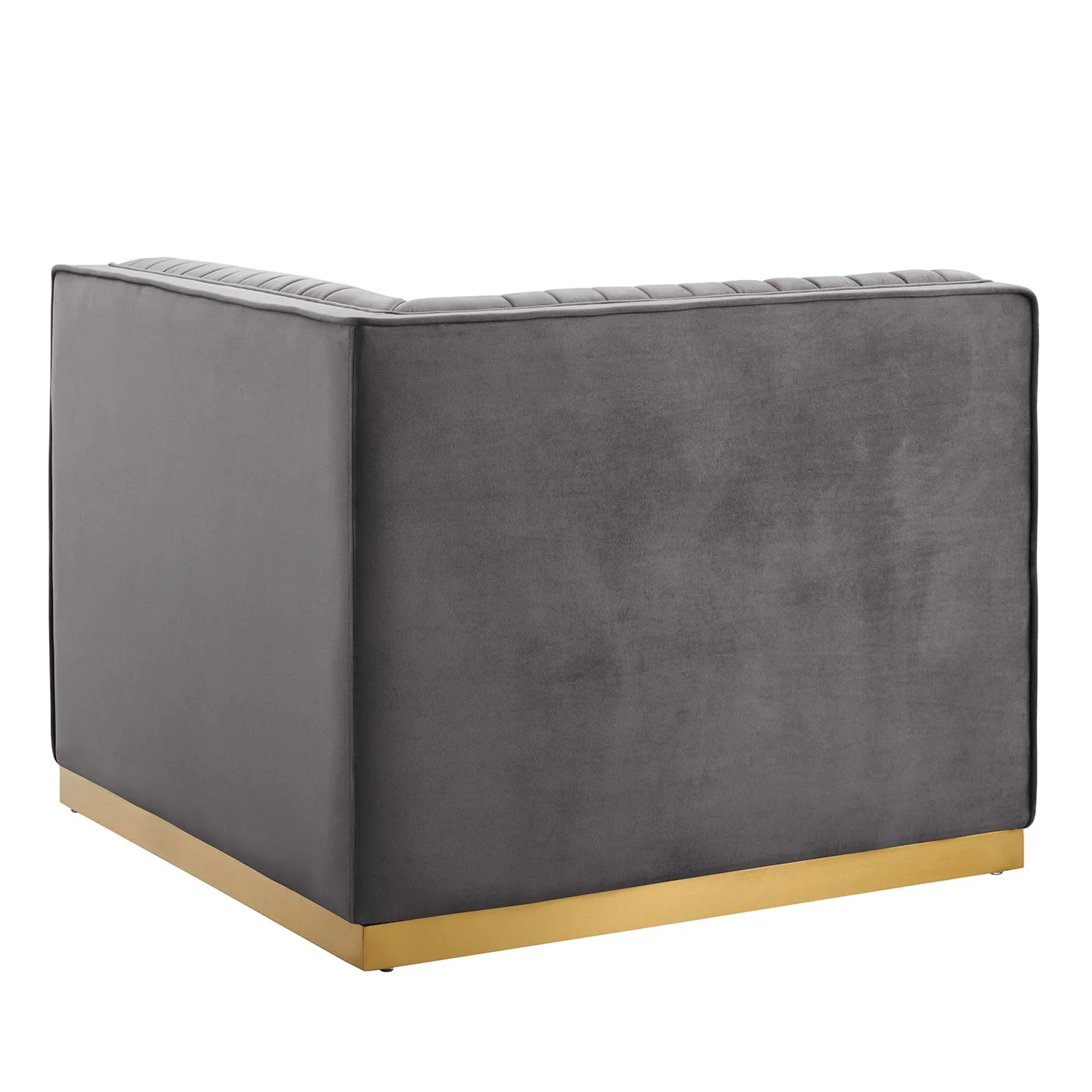 Sanguine Channel Tufted Performance Velvet Modular Sectional Sofa Right Corner Chair - Image 6