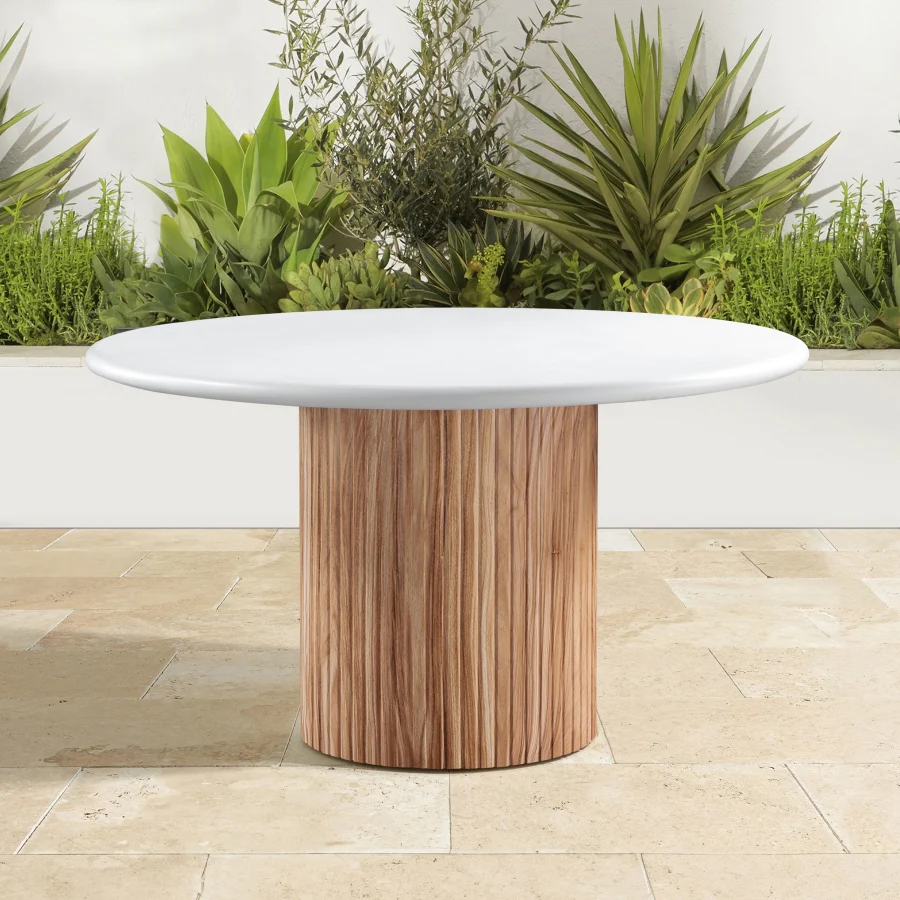 Sanremo 53" Finished Concrete Indoor/Outdoor Dining Table - Image 3
