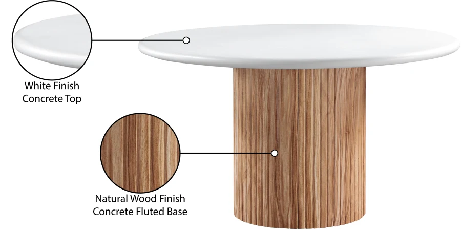 Sanremo 53" Finished Concrete Indoor/Outdoor Dining Table - Image 7