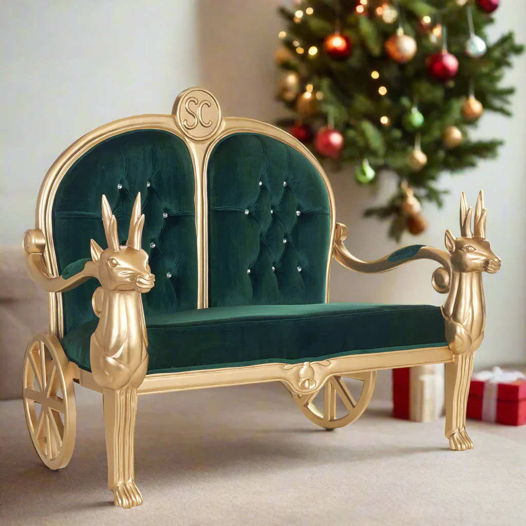 Santa Reindeer Bench - Image 3