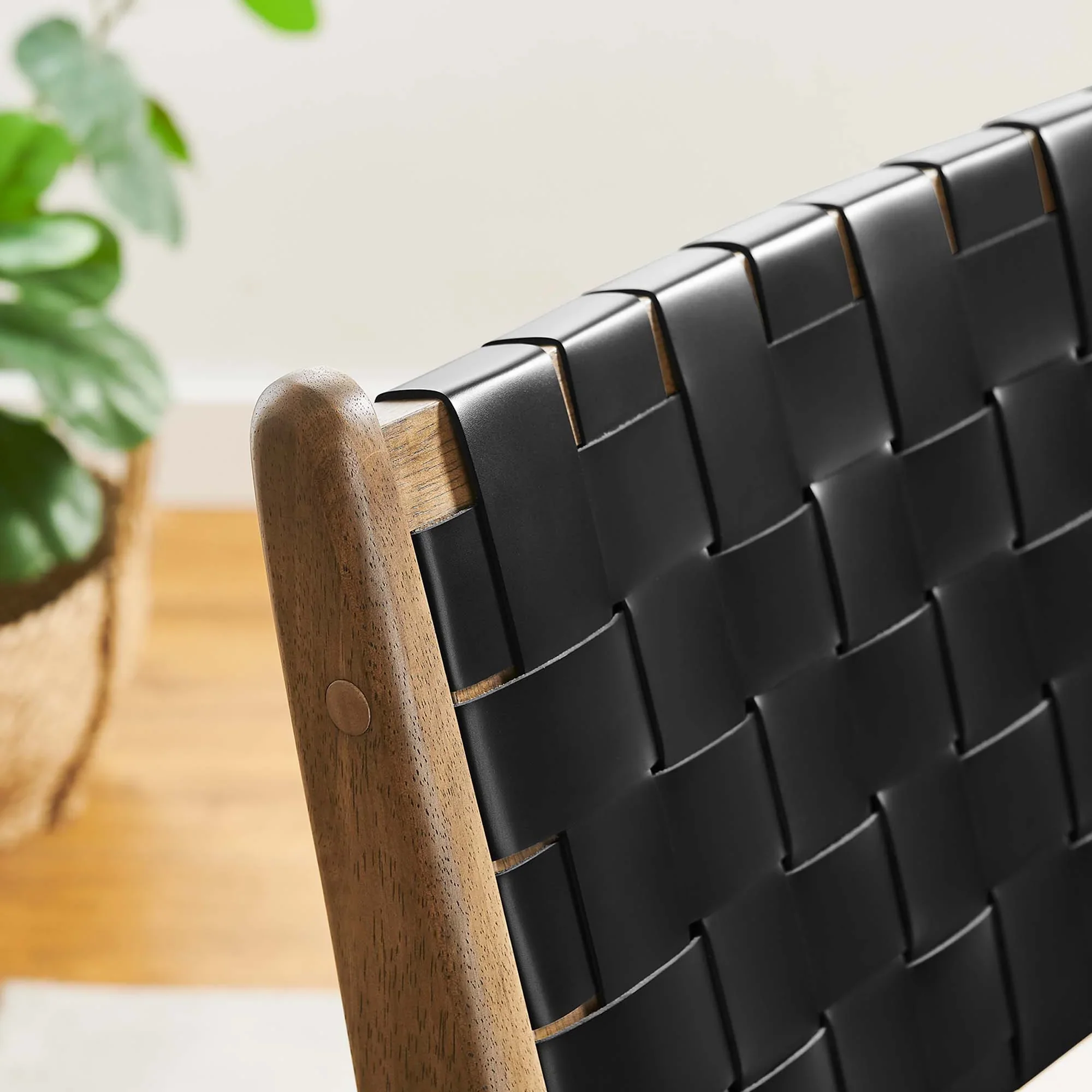 Saoirse Leather Wood Dining Side Chair Set of 2 - Image 14