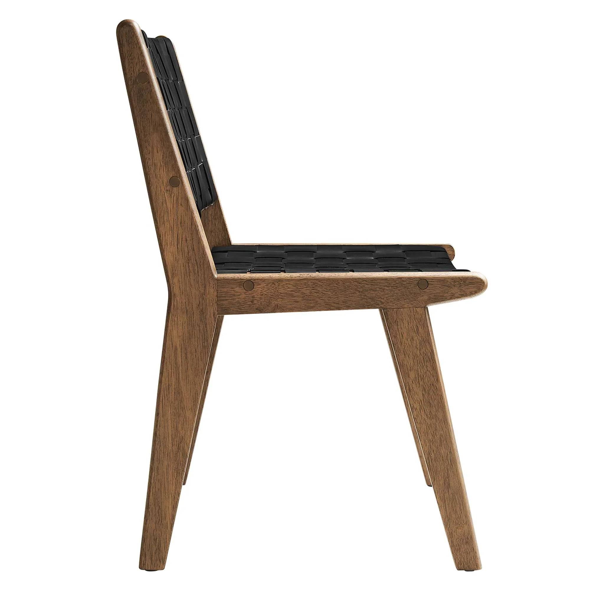 Saoirse Leather Wood Dining Side Chair Set of 2 - Image 16