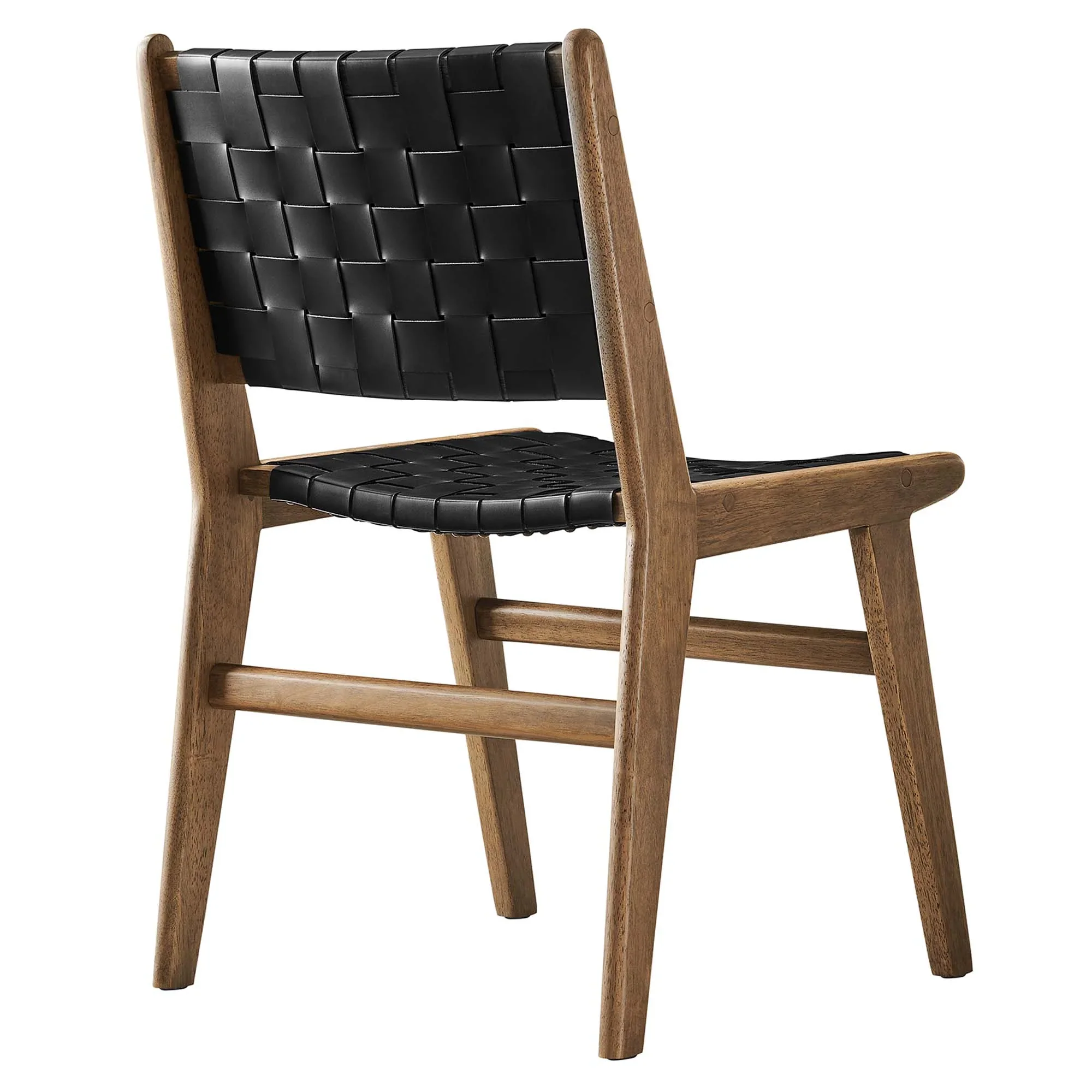 Saoirse Leather Wood Dining Side Chair Set of 2 - Image 17