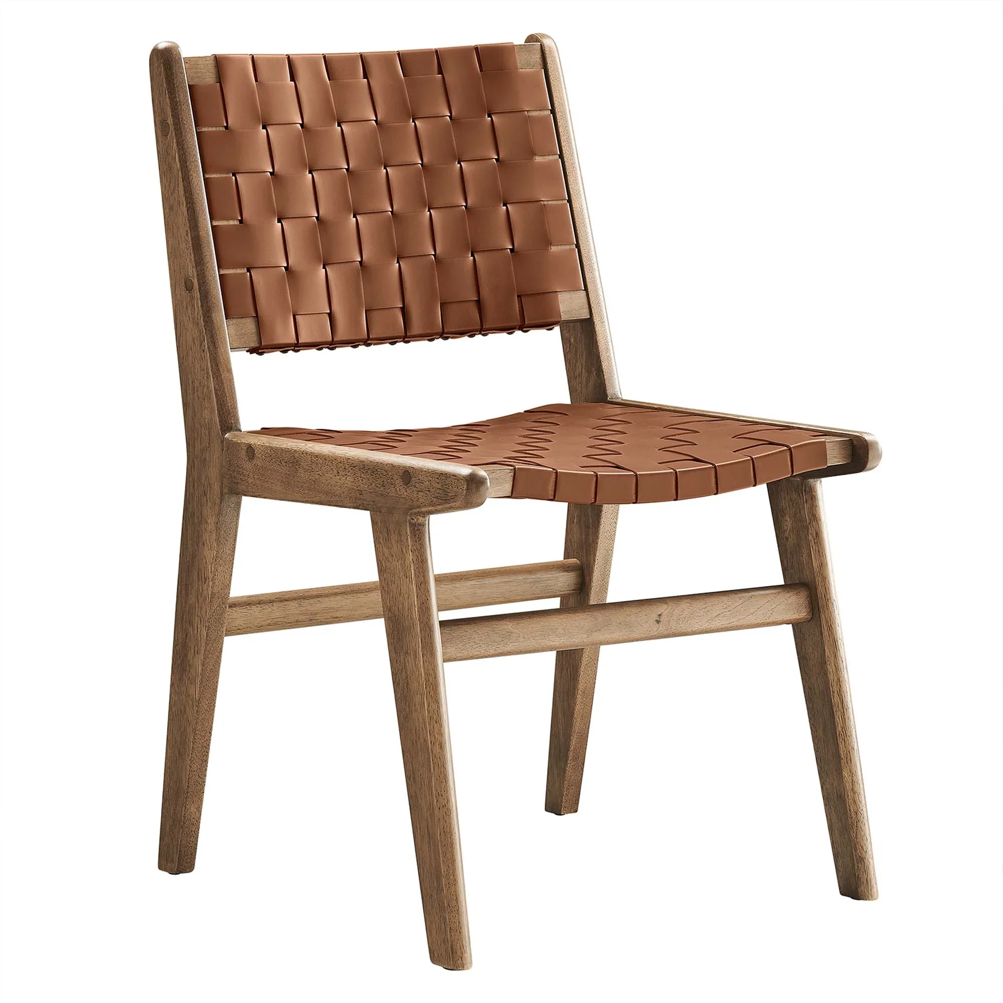 Saoirse Leather Wood Dining Side Chair Set of 2 - Image 26