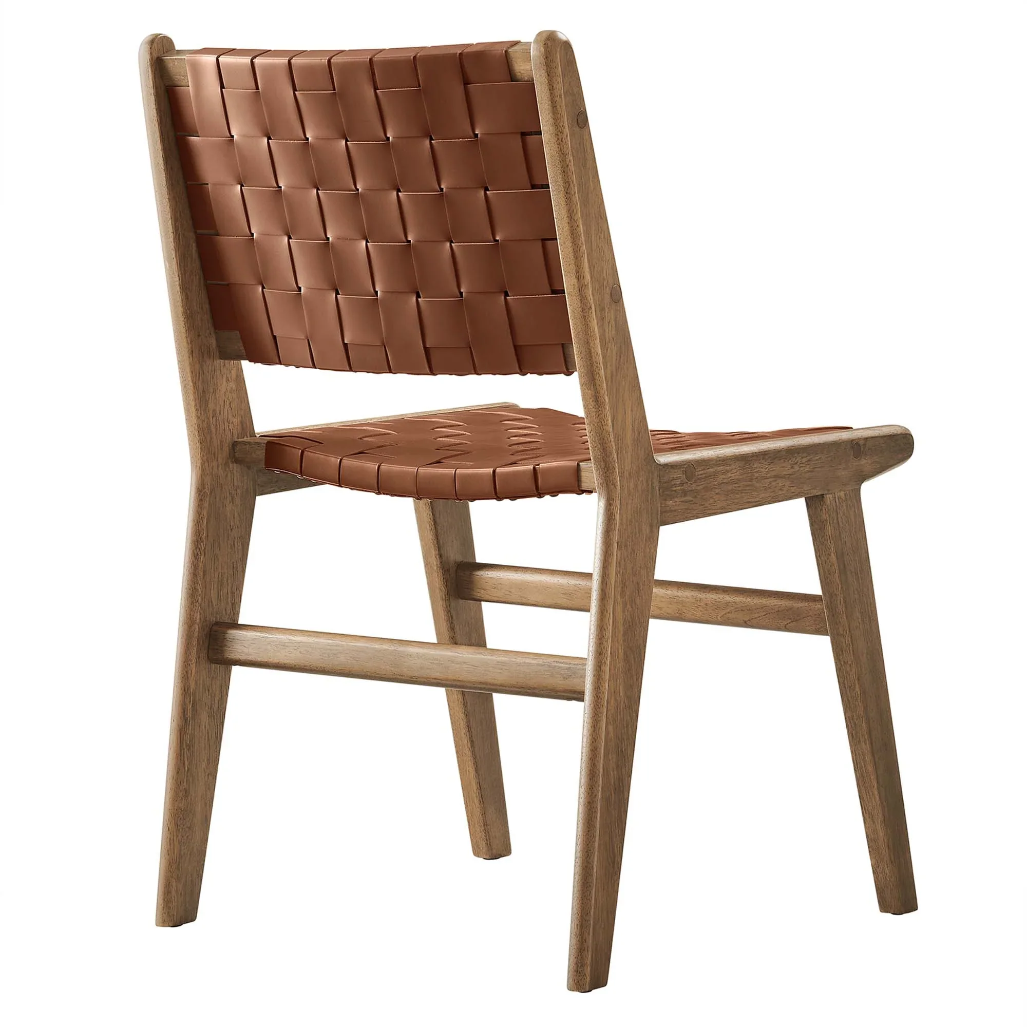 Saoirse Leather Wood Dining Side Chair Set of 2 - Image 28