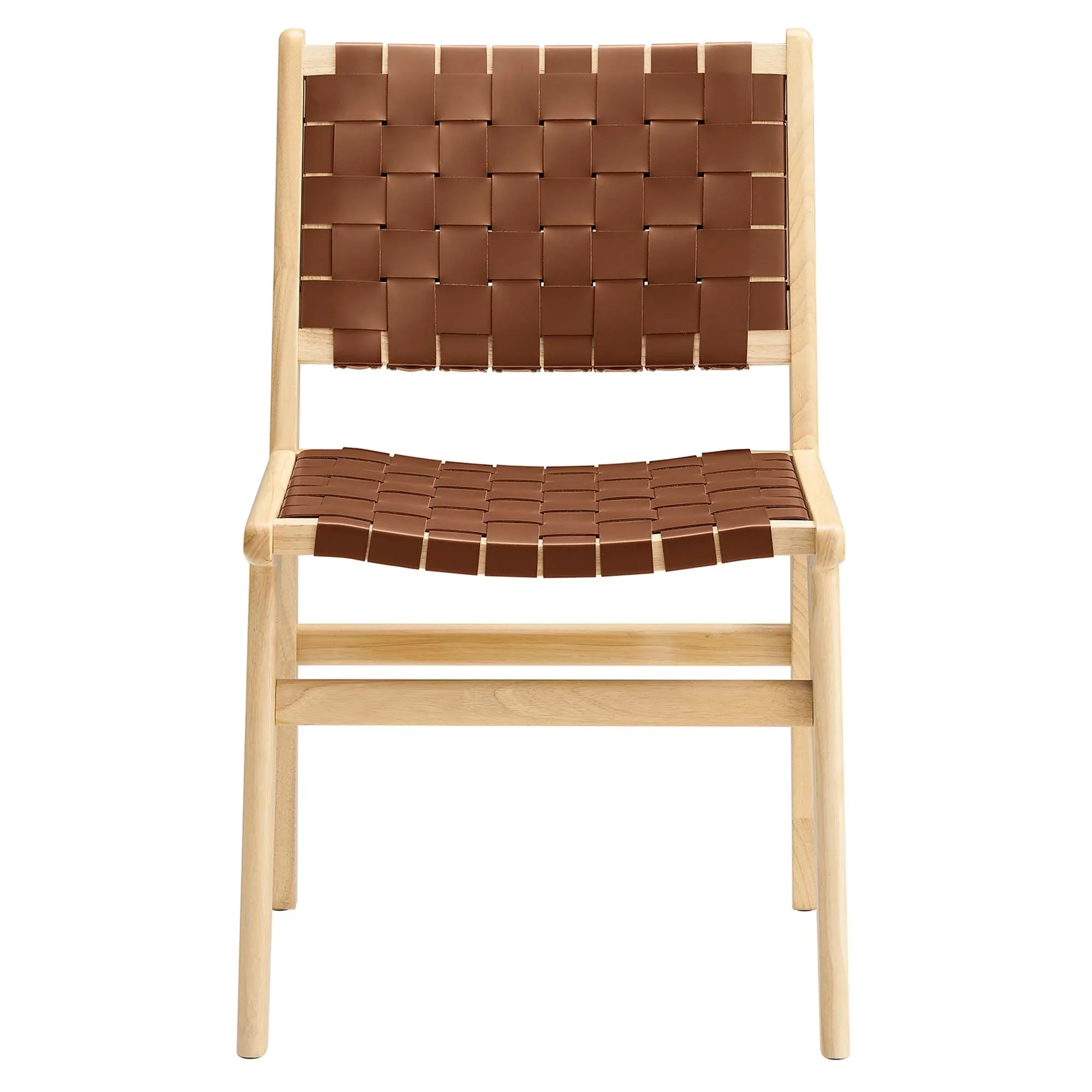 Saoirse Leather Wood Dining Side Chair Set of 2 - Image 7