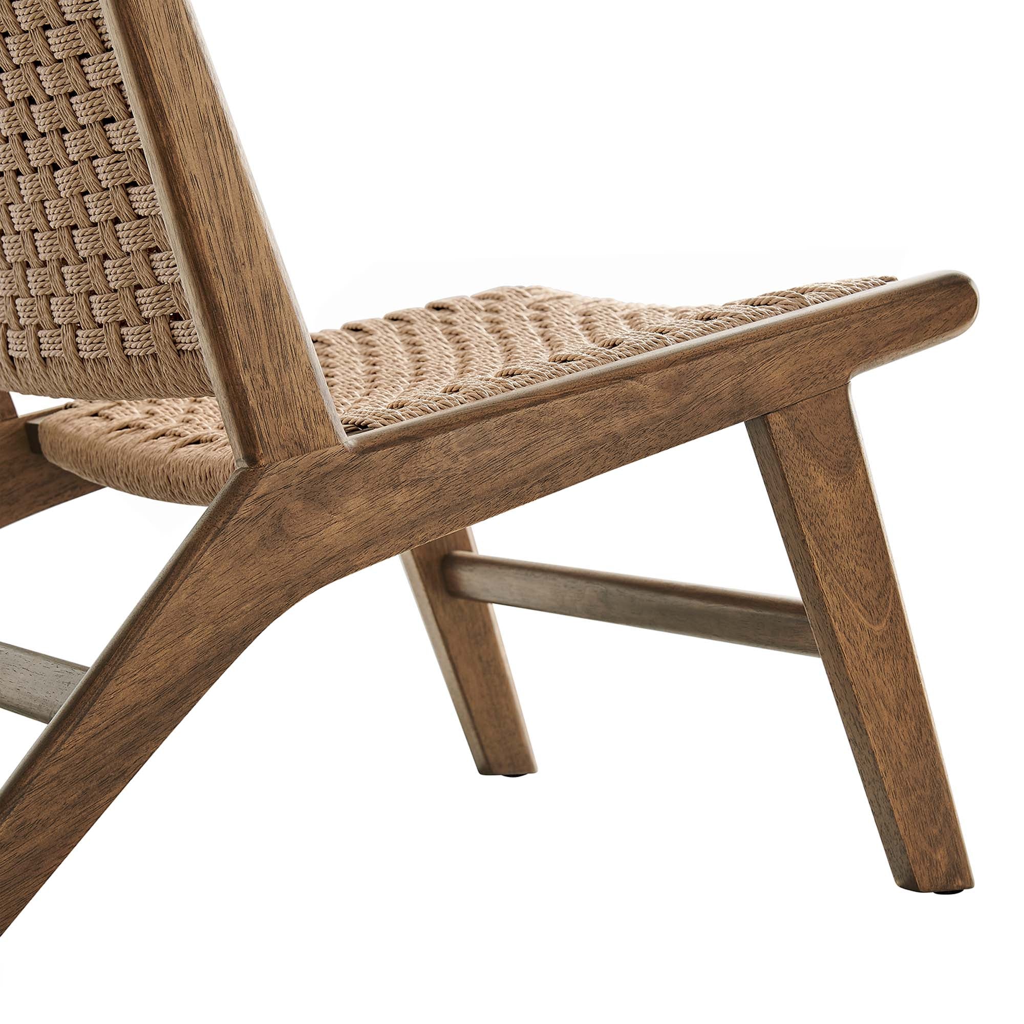 Saoirse Woven Rope Wood Accent Lounge Chair - Image 15