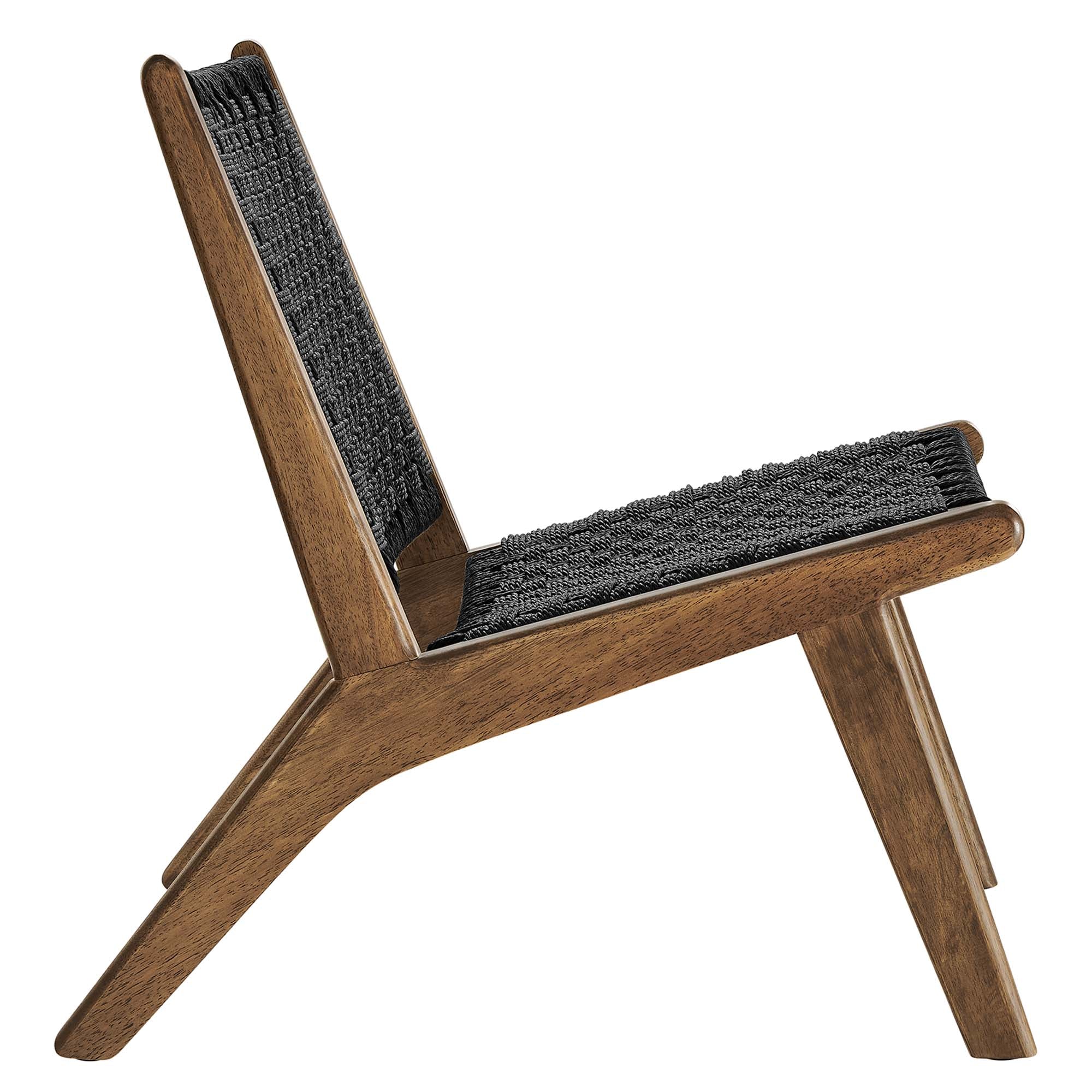 Saoirse Woven Rope Wood Accent Lounge Chair - Image 3