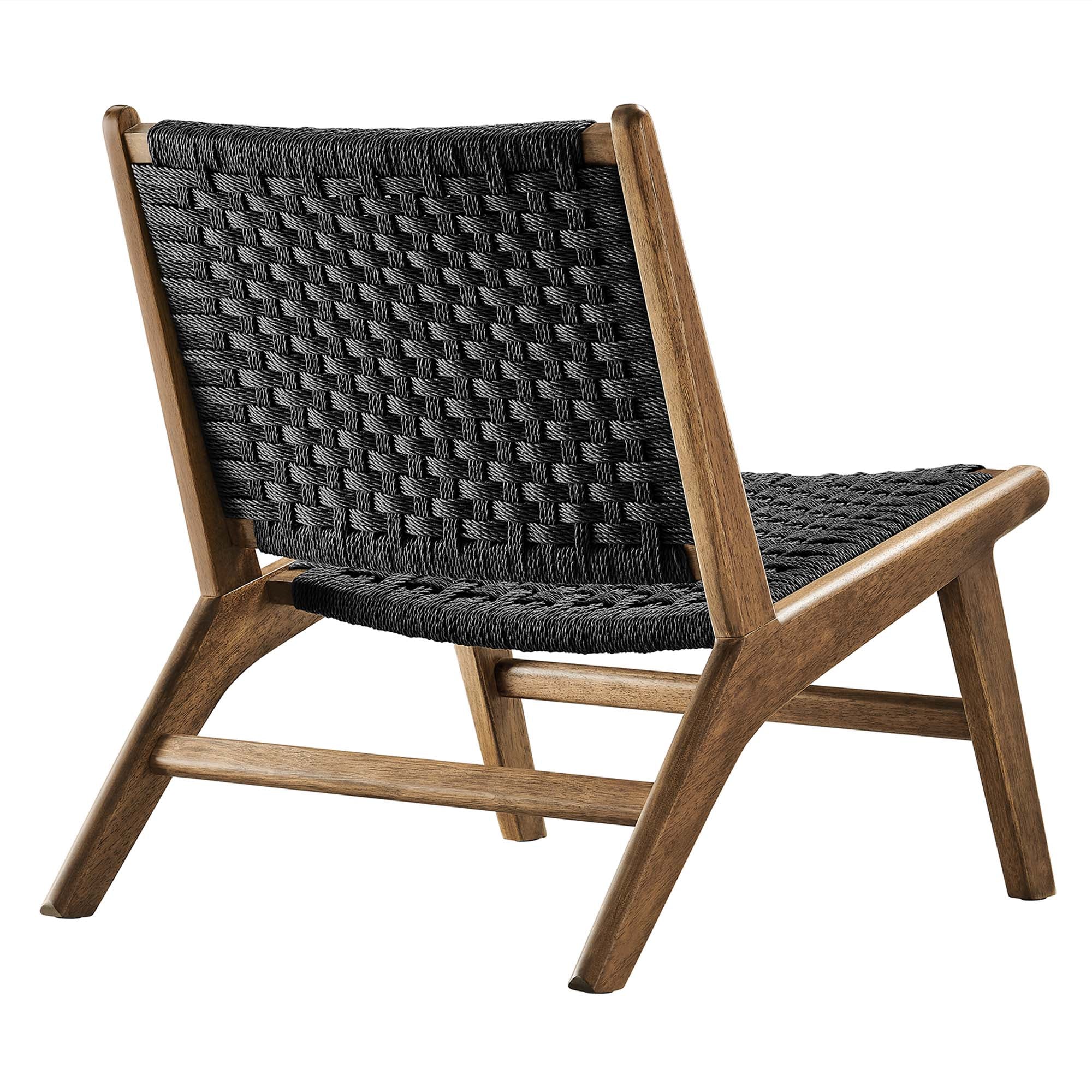 Saoirse Woven Rope Wood Accent Lounge Chair - Image 4