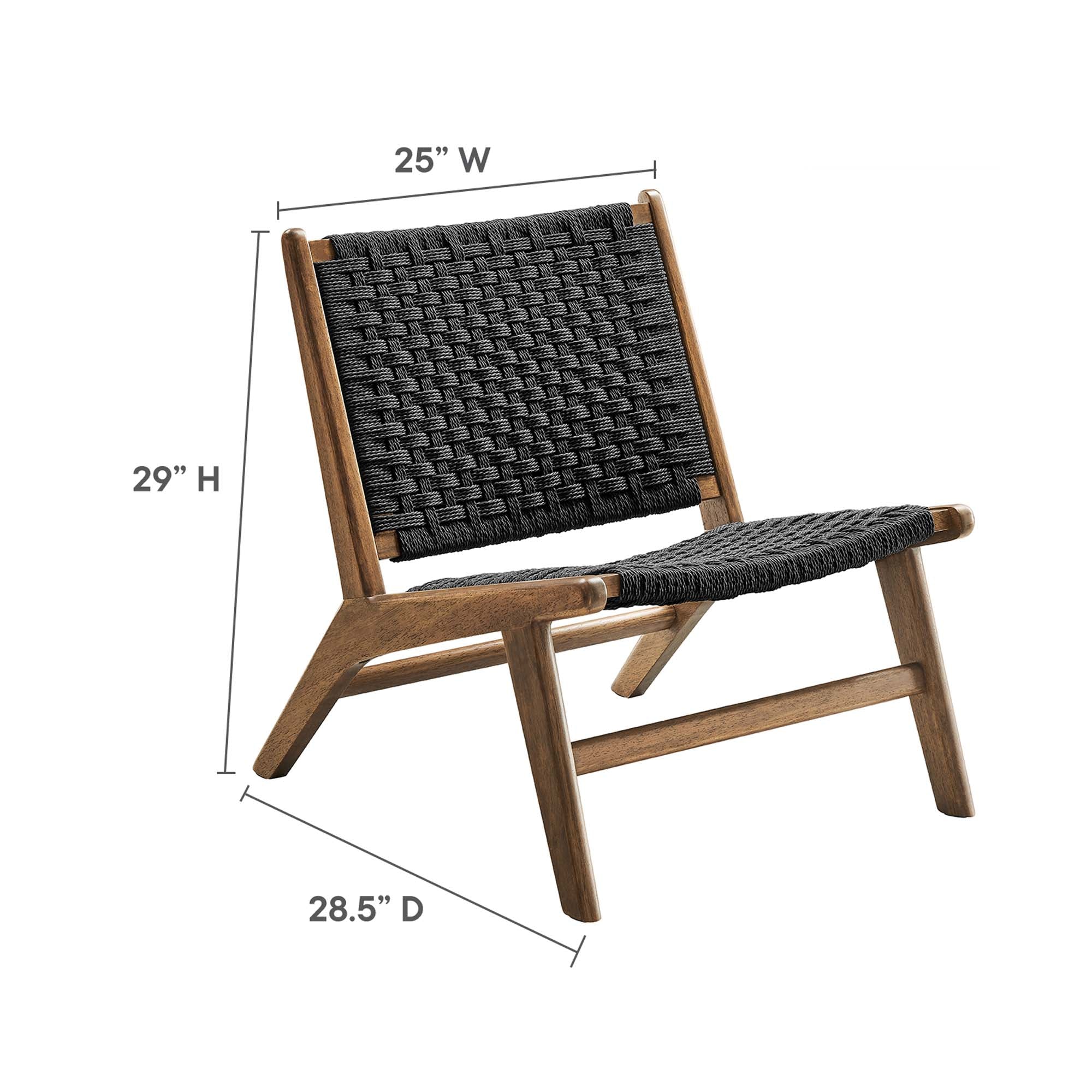 Saoirse Woven Rope Wood Accent Lounge Chair - Image 8