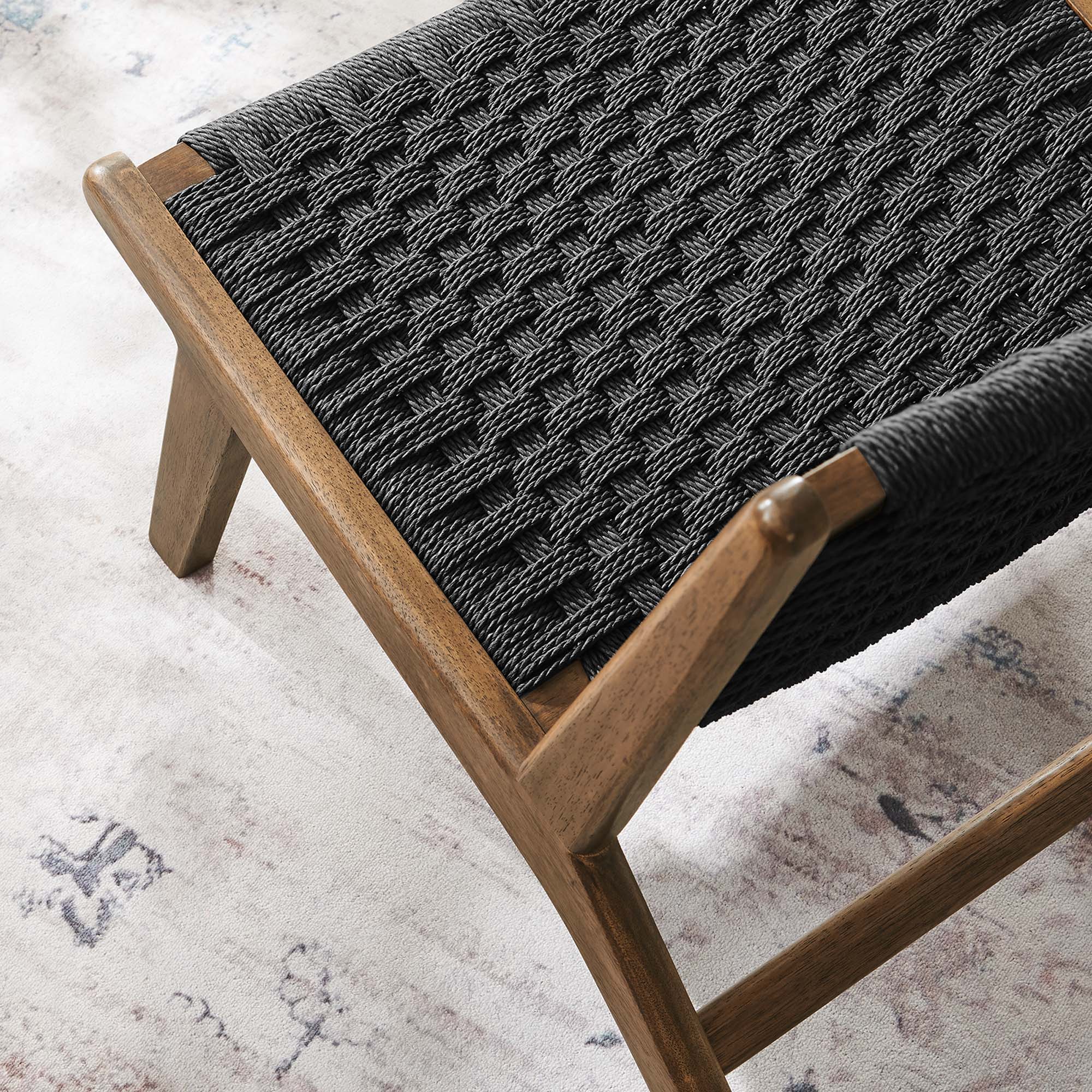 Saoirse Woven Rope Wood Accent Lounge Chair - Image 9