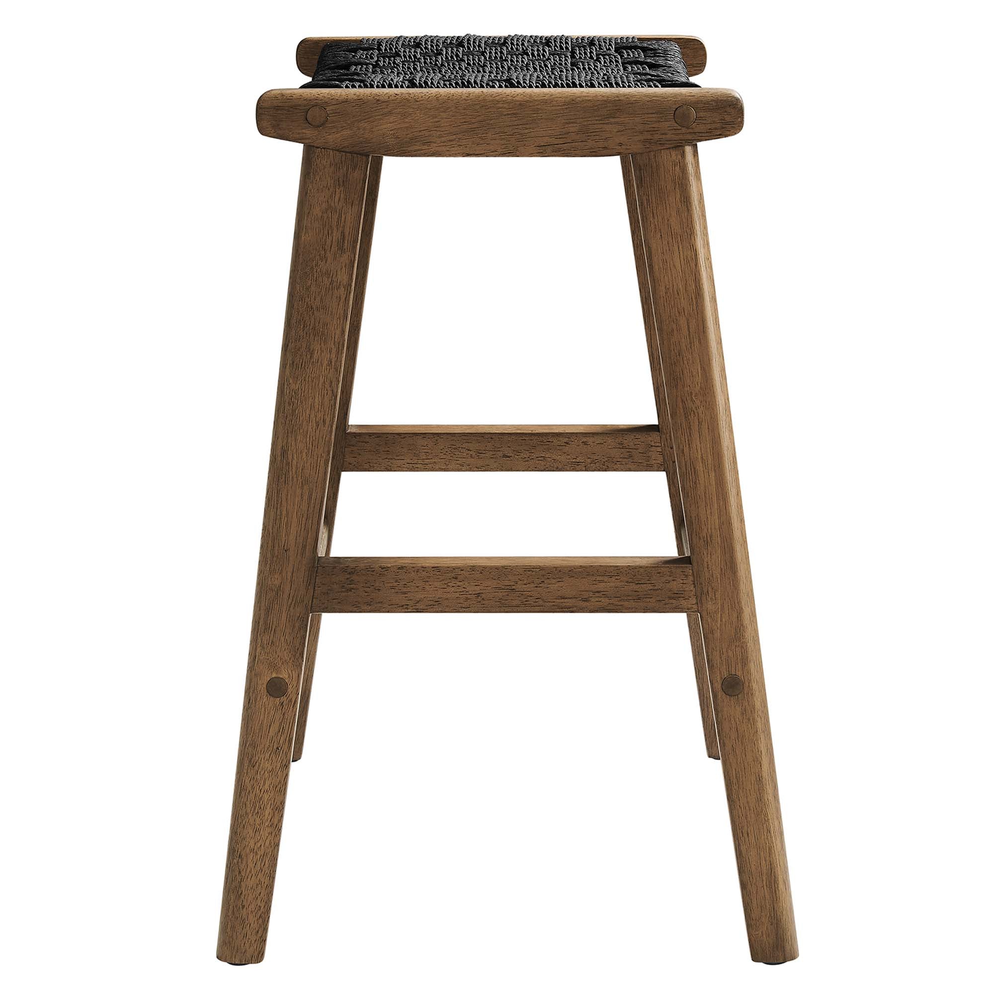 Saoirse Woven Rope Wood Counter Stool Set of 2 - Image 16