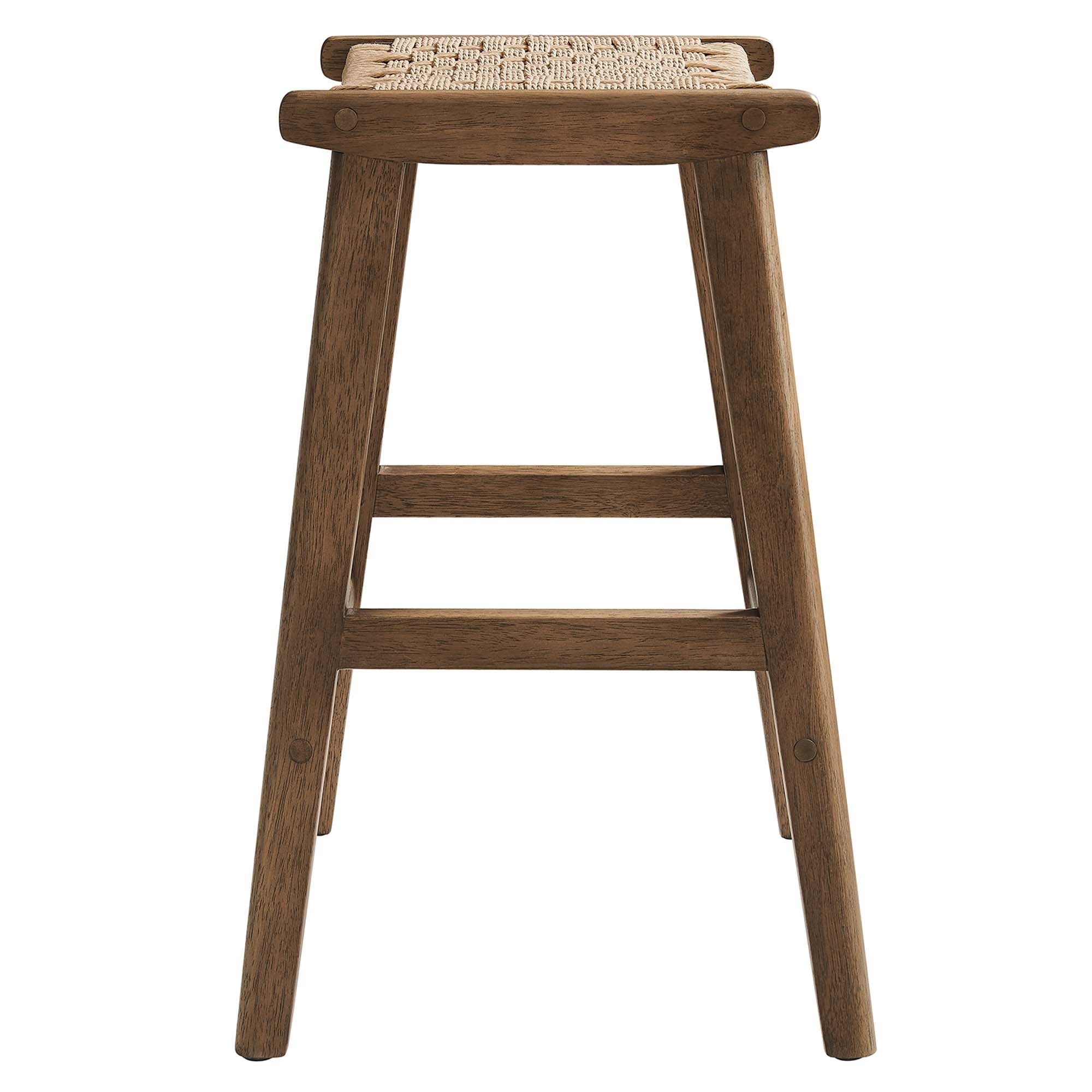 Saoirse Woven Rope Wood Counter Stool Set of 2 - Image 26
