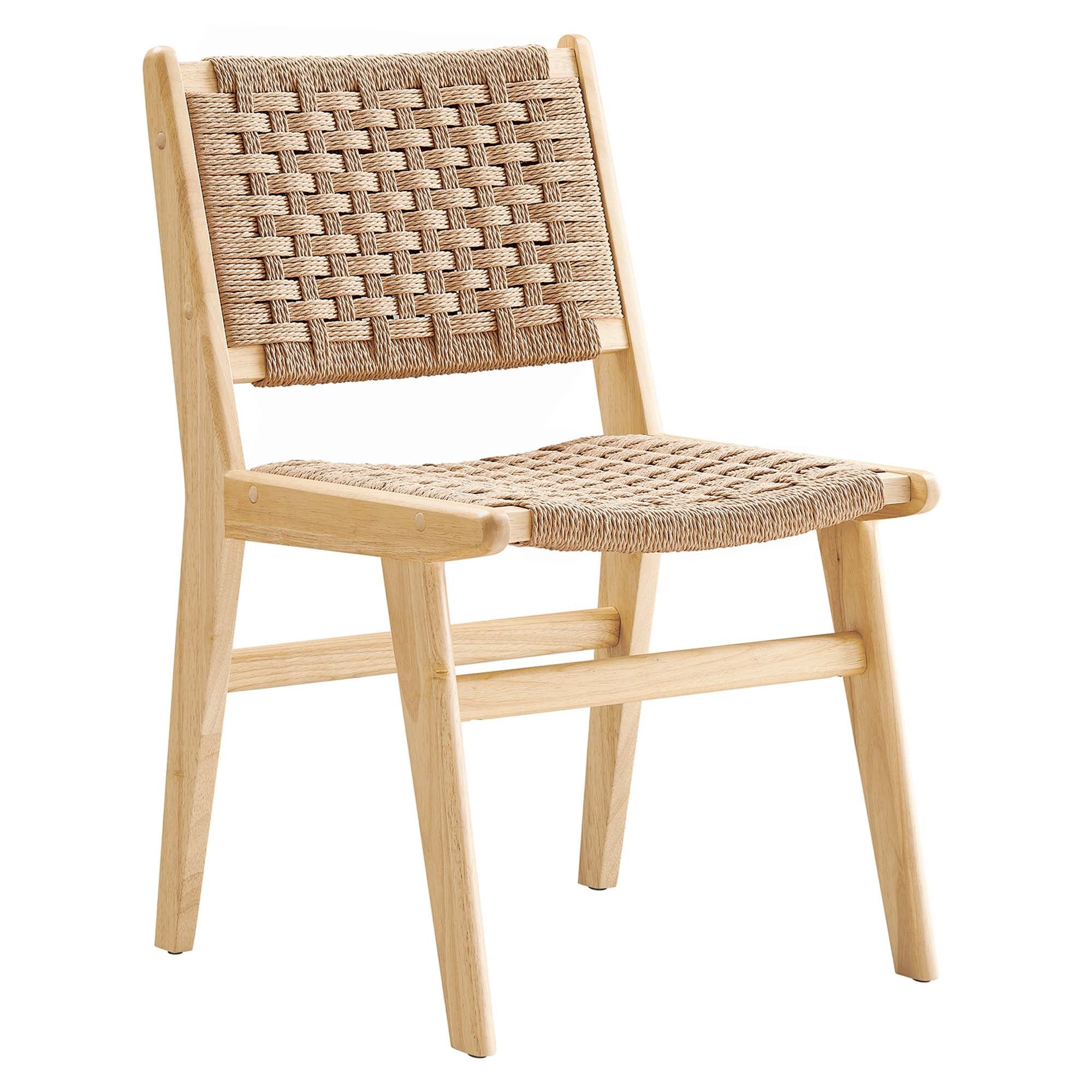 Saoirse Woven Rope Wood Dining Side Chair Set of 2 - Image 15