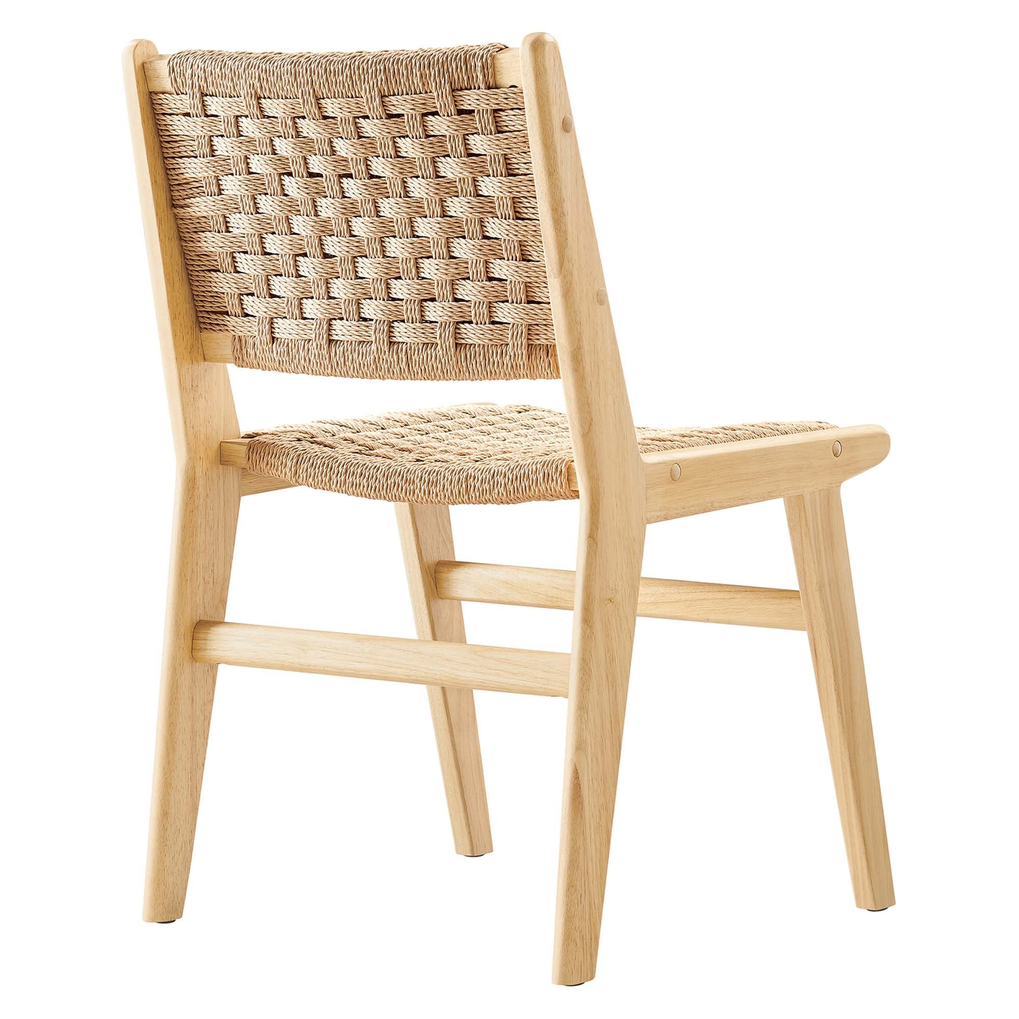 Saoirse Woven Rope Wood Dining Side Chair Set of 2 - Image 17