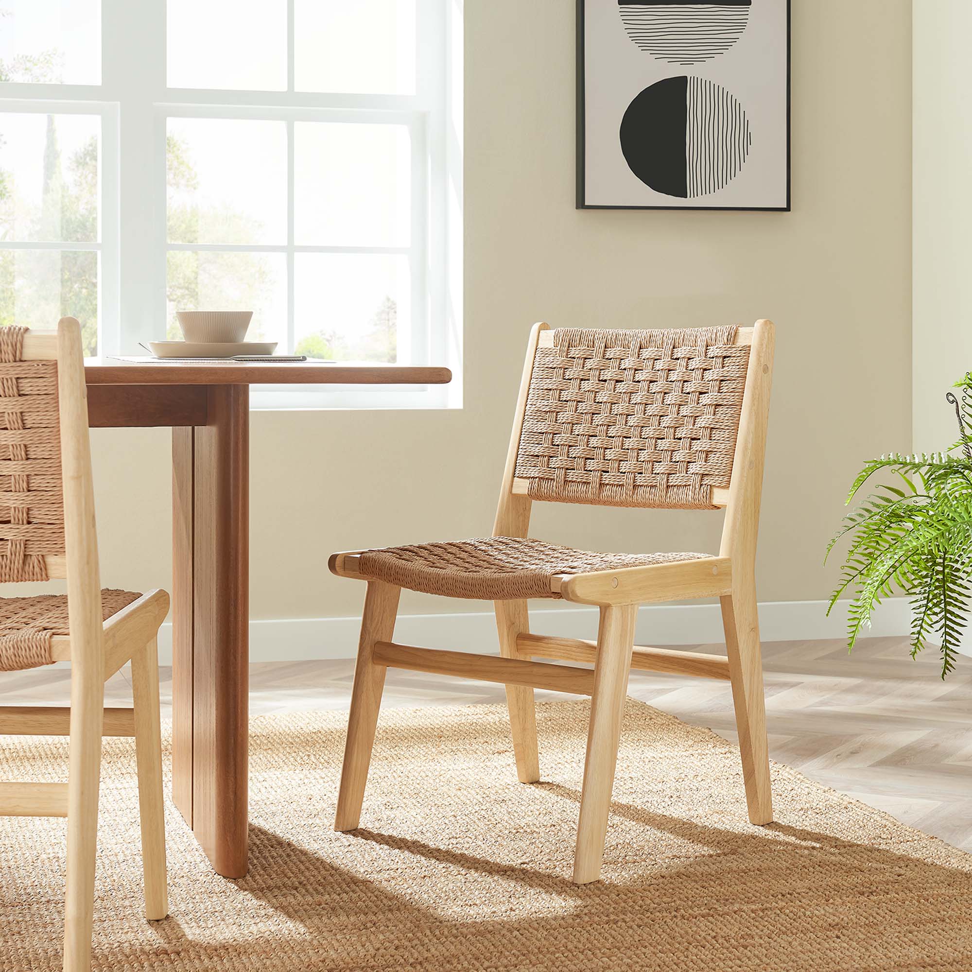 Saoirse Woven Rope Wood Dining Side Chair Set of 2 - Image 22