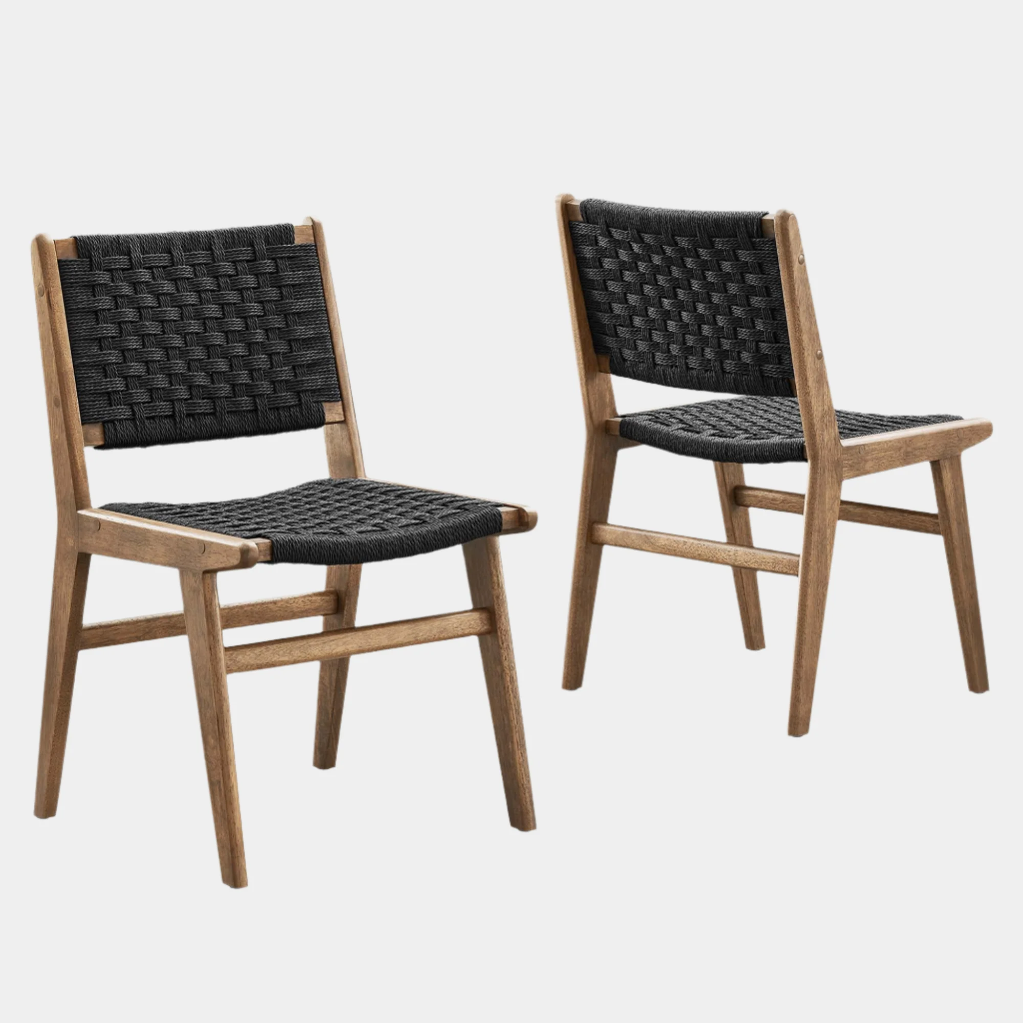 Saoirse Woven Rope Wood Dining Side Chair Set of 2 - Image 23