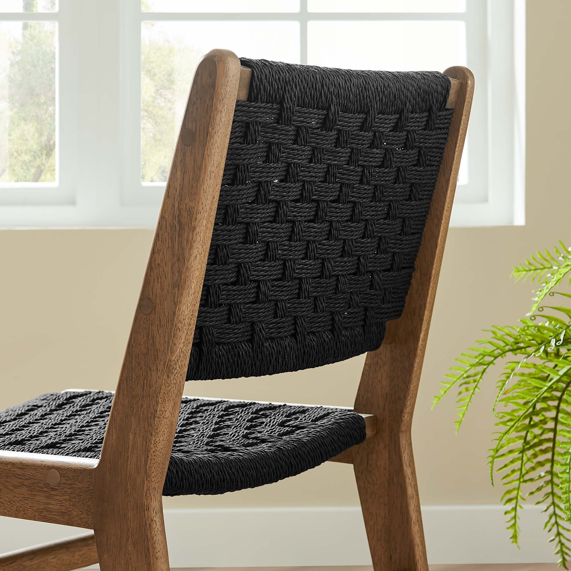 Saoirse Woven Rope Wood Dining Side Chair Set of 2 - Image 25